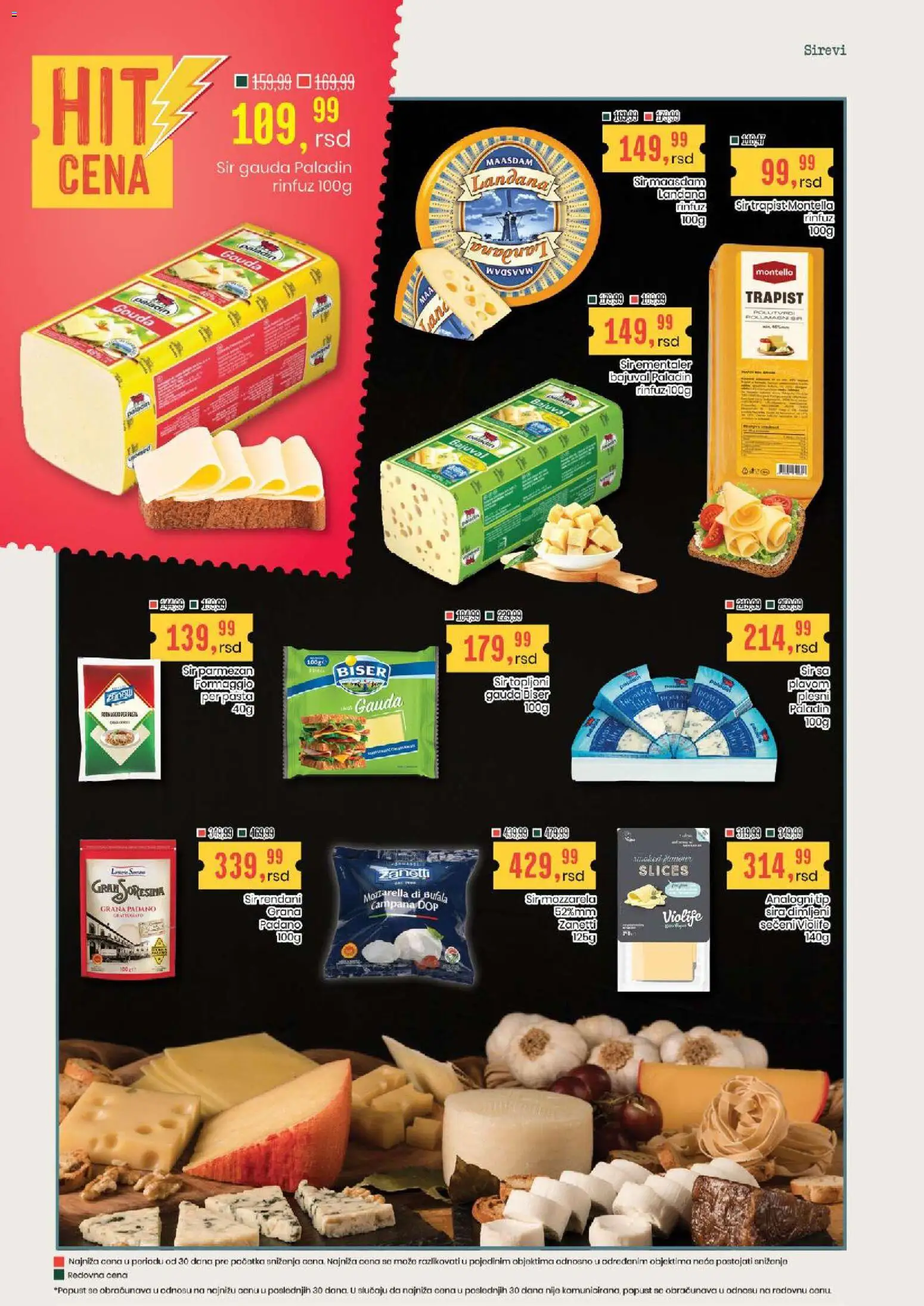 Aroma Market katalog - važi od 11.06.2026 | Strana: 6 | Proizvode: Gouda, Sir, Mozzarella, Parmezan