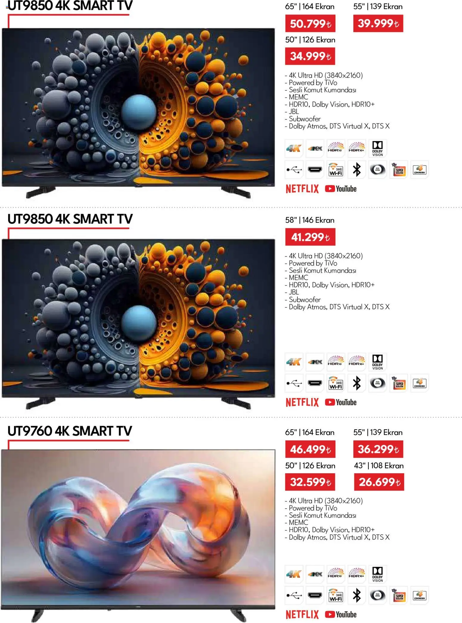 Vestel - Tüketici Elektroniği - 01.05.2026 tarihinden itibaren geçerlidir | Sayfa: 17 | Ürünler: TV, Televizyon
