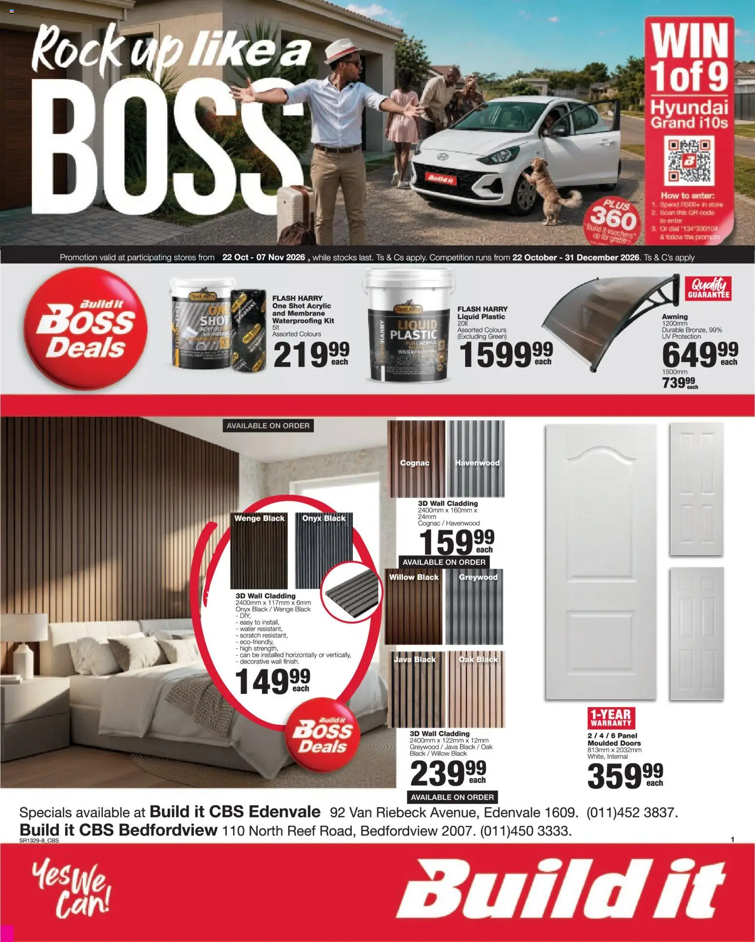 New Build It catalogue – valid from 22/10/2026 | Page: 1 | Products: Cladding, Water, Cognac