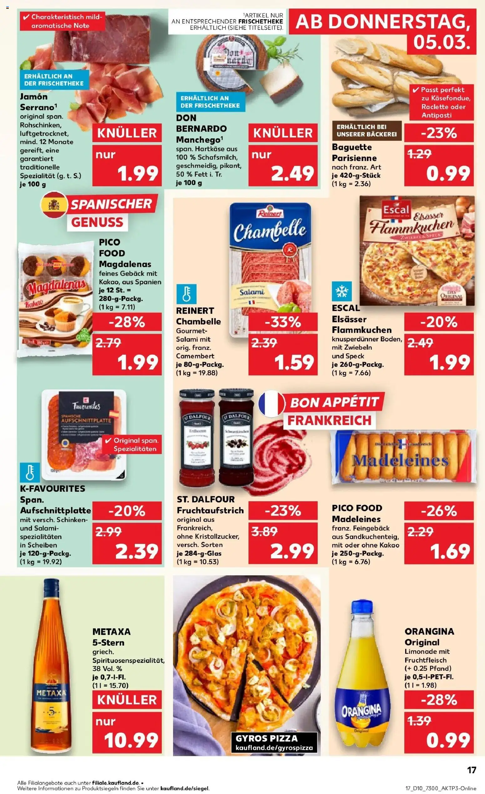 Kaufland Prospekt Lutherstadt Wittenberg	 – gültig ab 02.03.2026 | Seite: 29 | Produkte: Limonade, Metaxa, Gyros, Salami