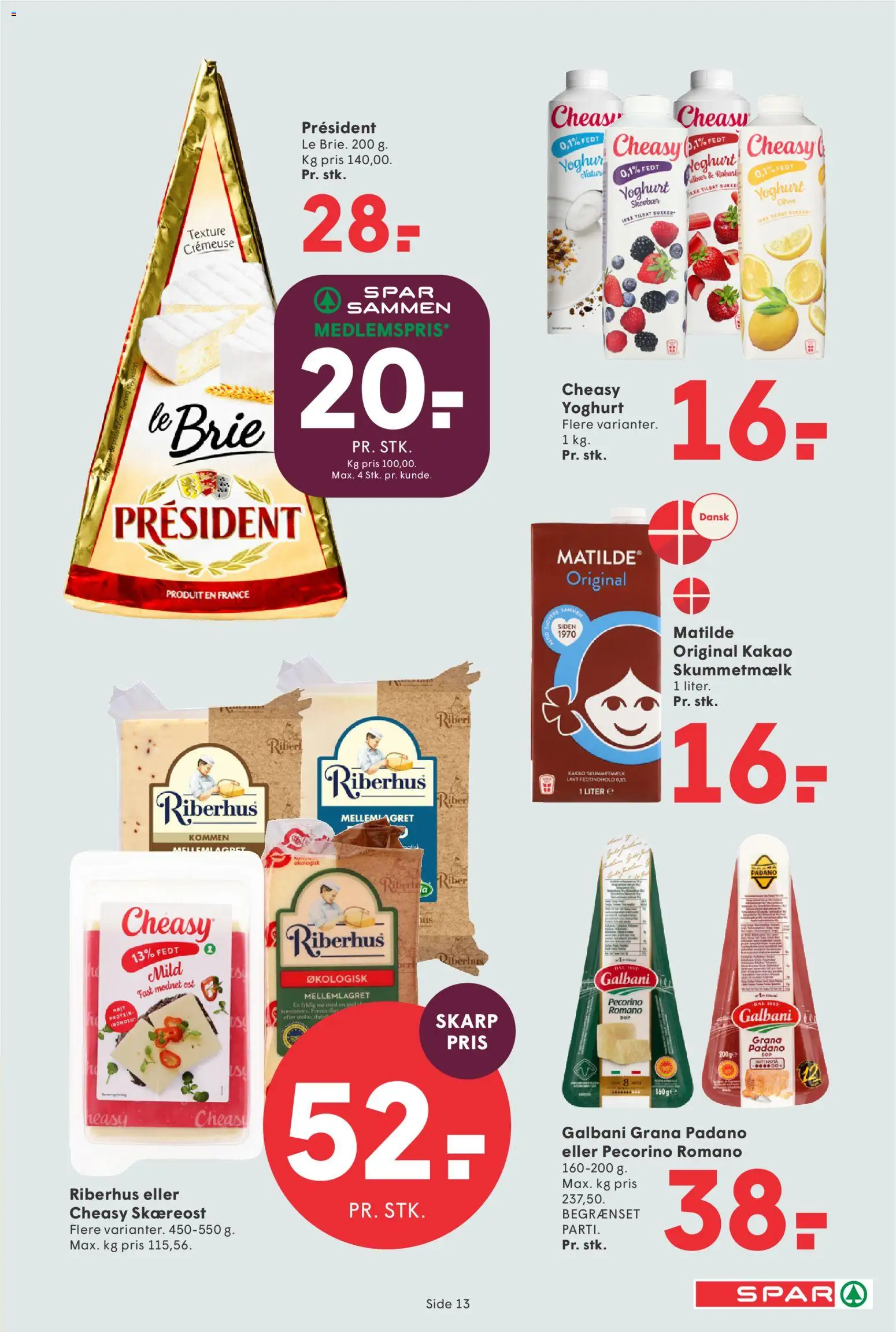 Spar tilbudsavis – gyldig fra 22.05.2026 | Side: 14 | Produkter: Ost, Yoghurt, Kakao, Sukker