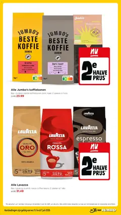 Jumbo's Beste Koffie Bonen, Aroma Evenwichtig & Rond Medium gebrand Arabica en Robusta bonen - Voorbeeld van een folder van Jumbo, geldig van 01-07-2026 | Pagina: 32