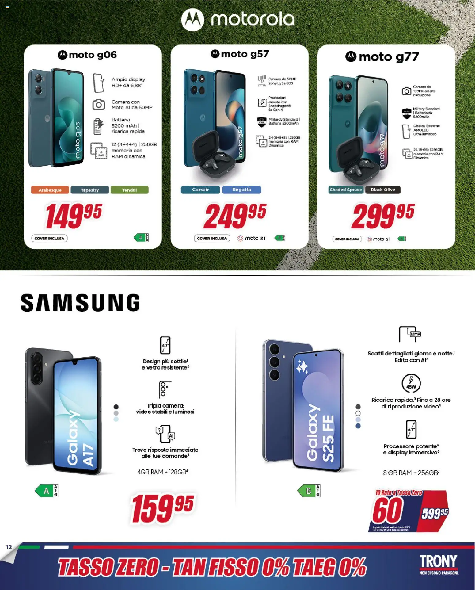 Volantino Trony del 21.05.2026 | Pagina: 12 | Prodotti: Olive, Video, Batteria, Samsung