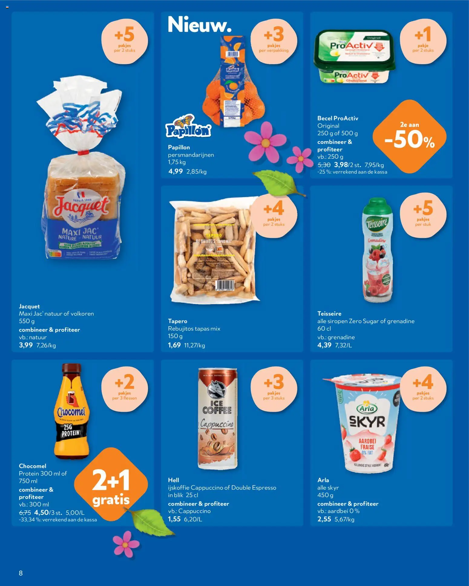 {H1} | Pagina: 8 | Producten: Cappuccino, Ijskoffie, Aardbei, Skyr