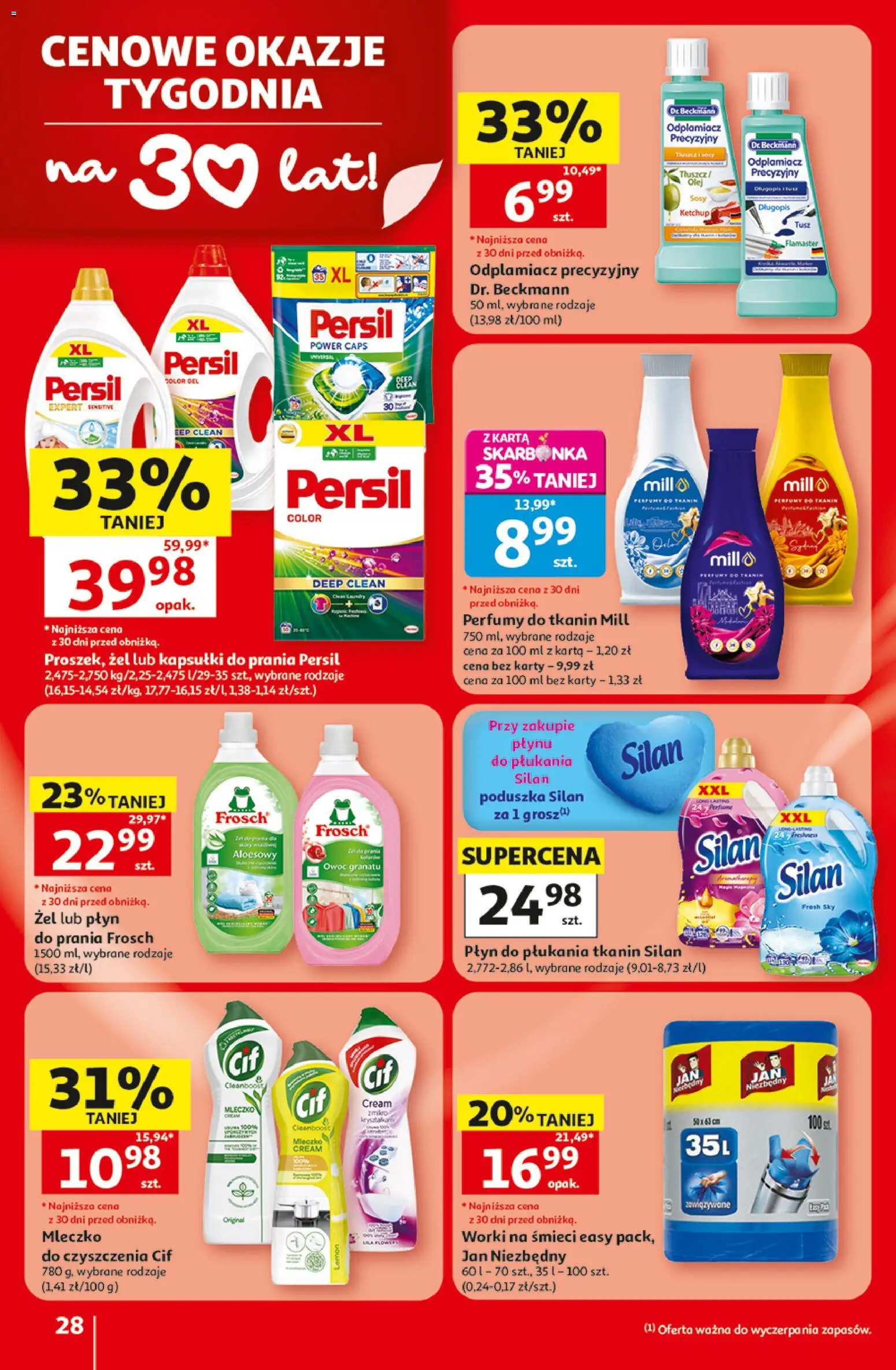 Auchan gazetka - 30 Lat Hipermarket od 09.07.2026 | Strona: 28 | Produkty: Ketchup, Persil, Poduszka, Perfumy