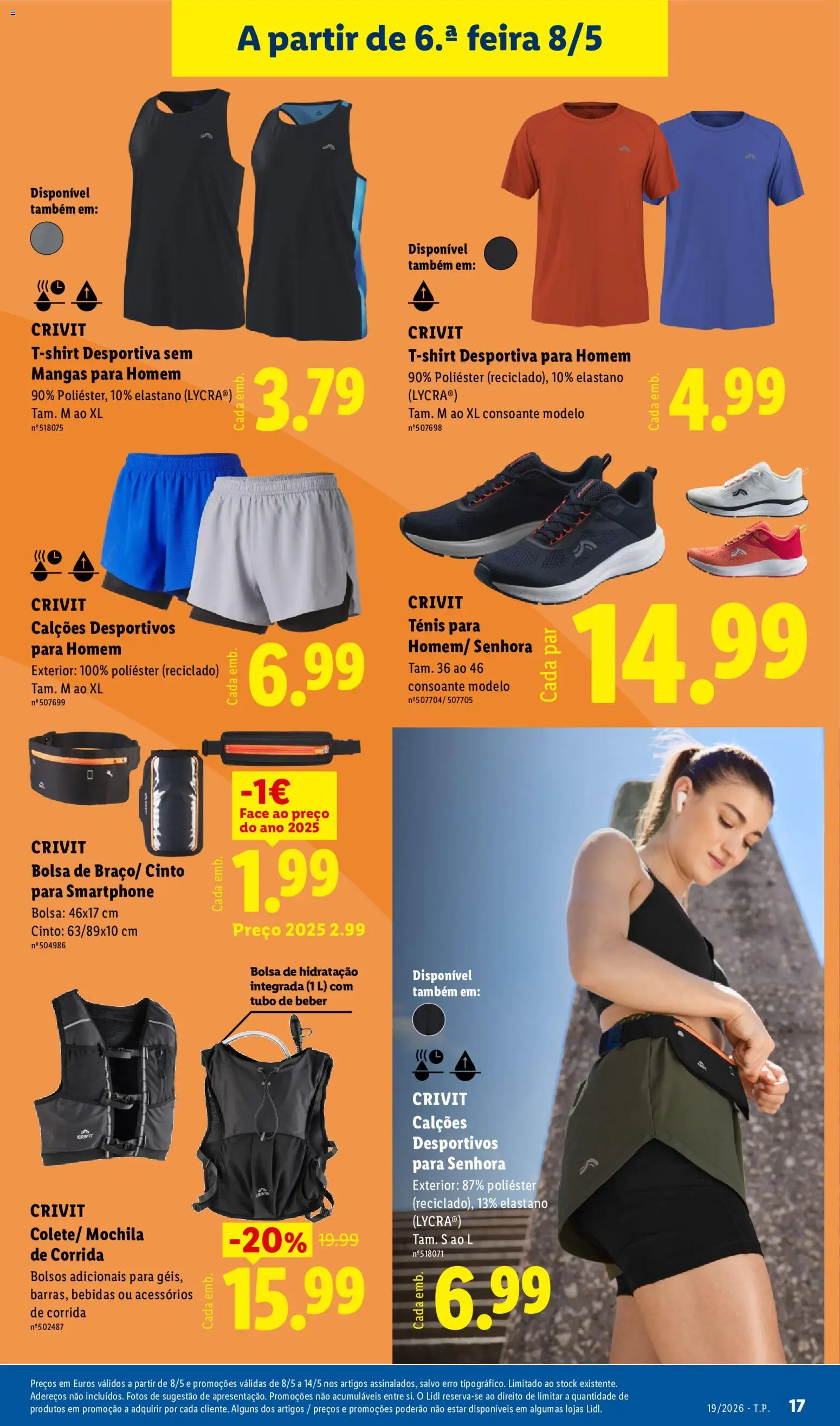 Lidl Novidades │ válido de 04.05.2026 | Página: 17 | Produtos: Cinto, Bolsa, Calções, Bolsa de hidratação