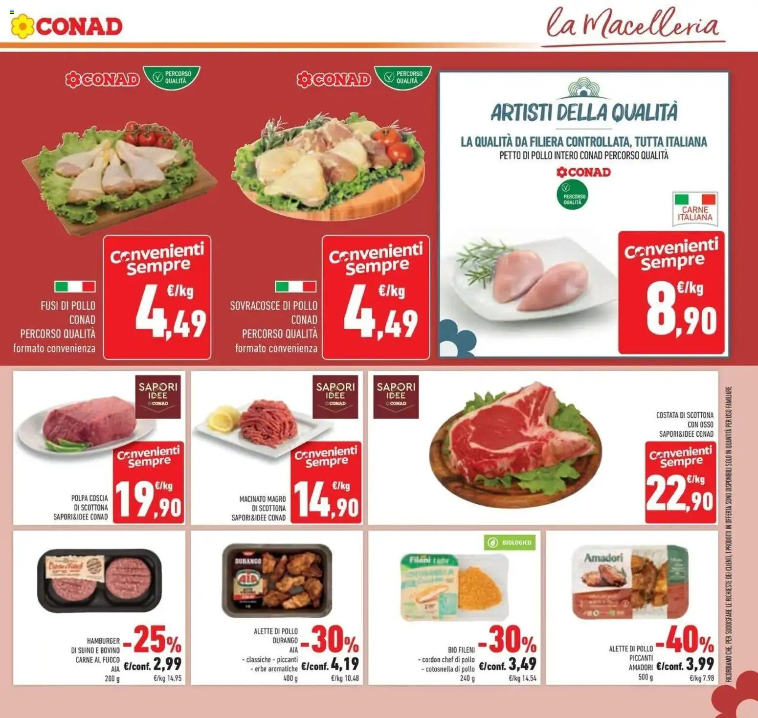 Volantino Conad dal 09/09/2026 > Anteprima | Pagina: 29 | Prodotti: Bovino, Petto di Pollo, Suino, Hamburger