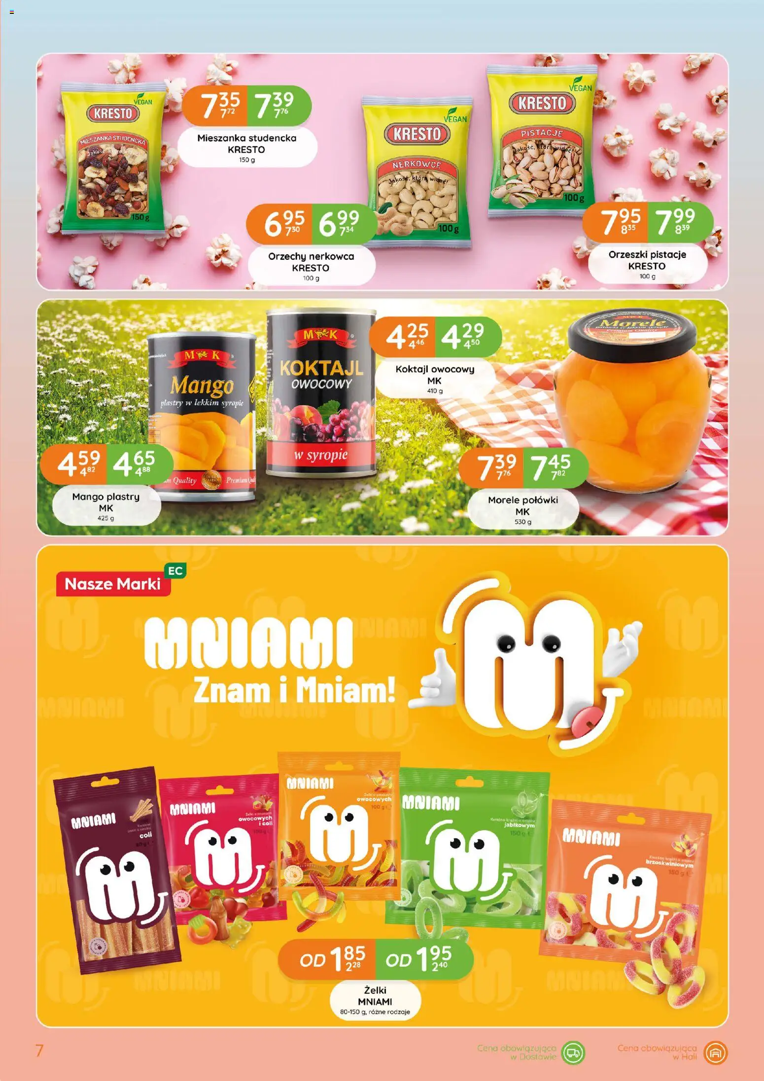 Eurocash gazetka - Letnie Orzeźwienie od 28.05.2026 | Strona: 7 | Produkty: Mango, Morele, Żelki, Orzechy