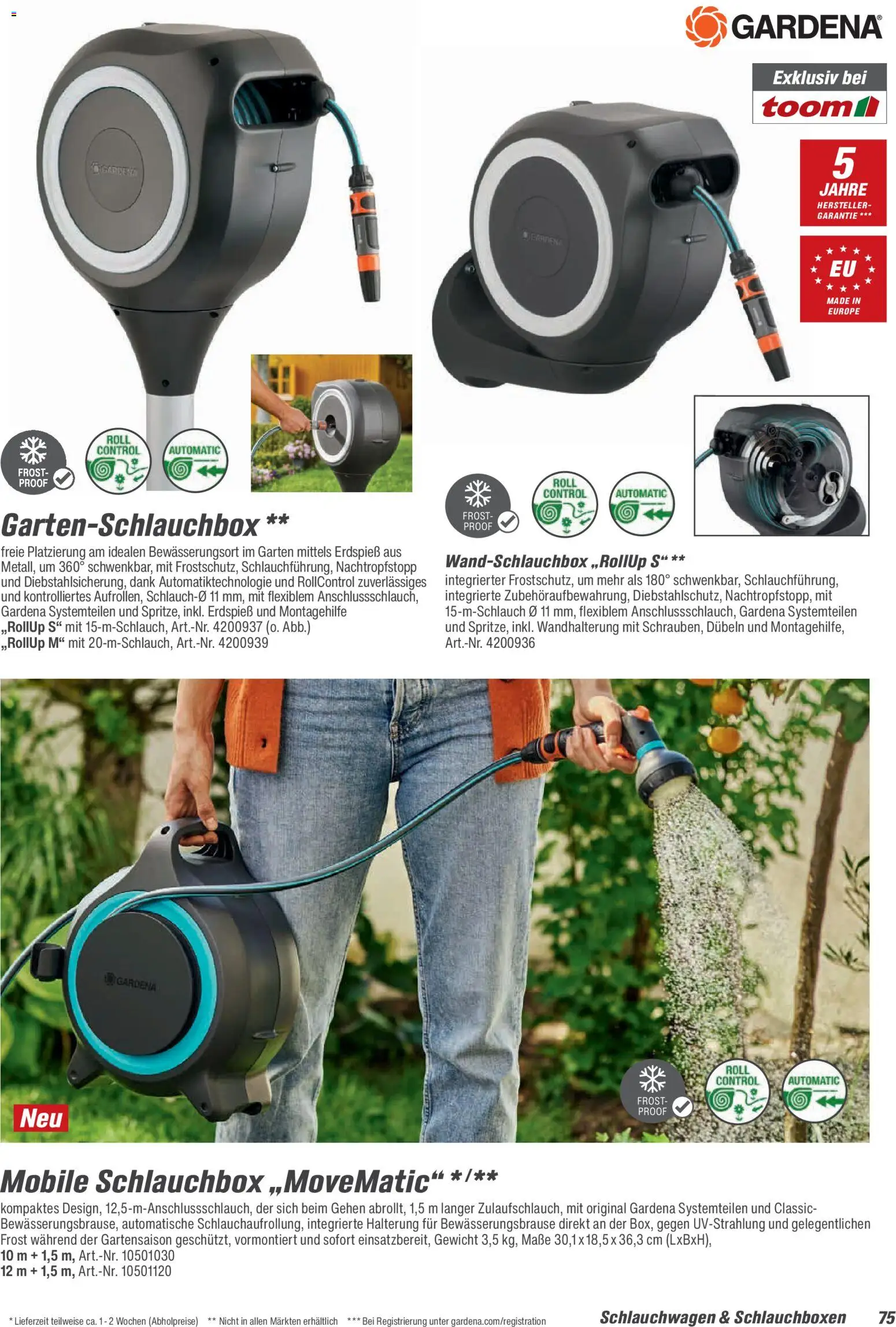 Toom Baumarkt Gartenpflege & Teich 2026 – gültig ab 20.02.2026 | Seite: 75 | Produkte: Gewicht