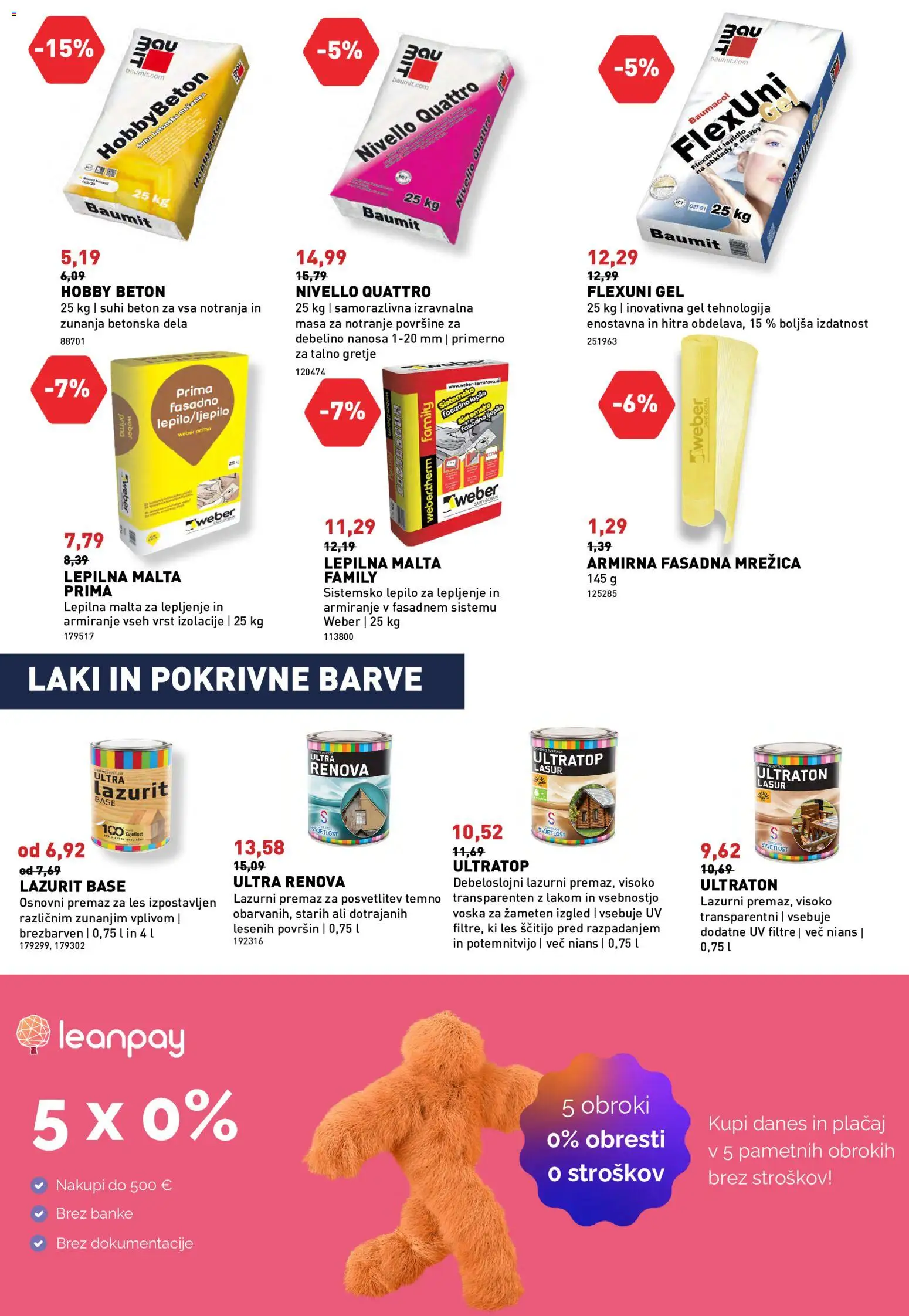 Novi Inpos katalog ponudbe – veljaven od 10.09.2026 | Stran: 19 | Izdelki: Mrežica, Lepilo, Beton
