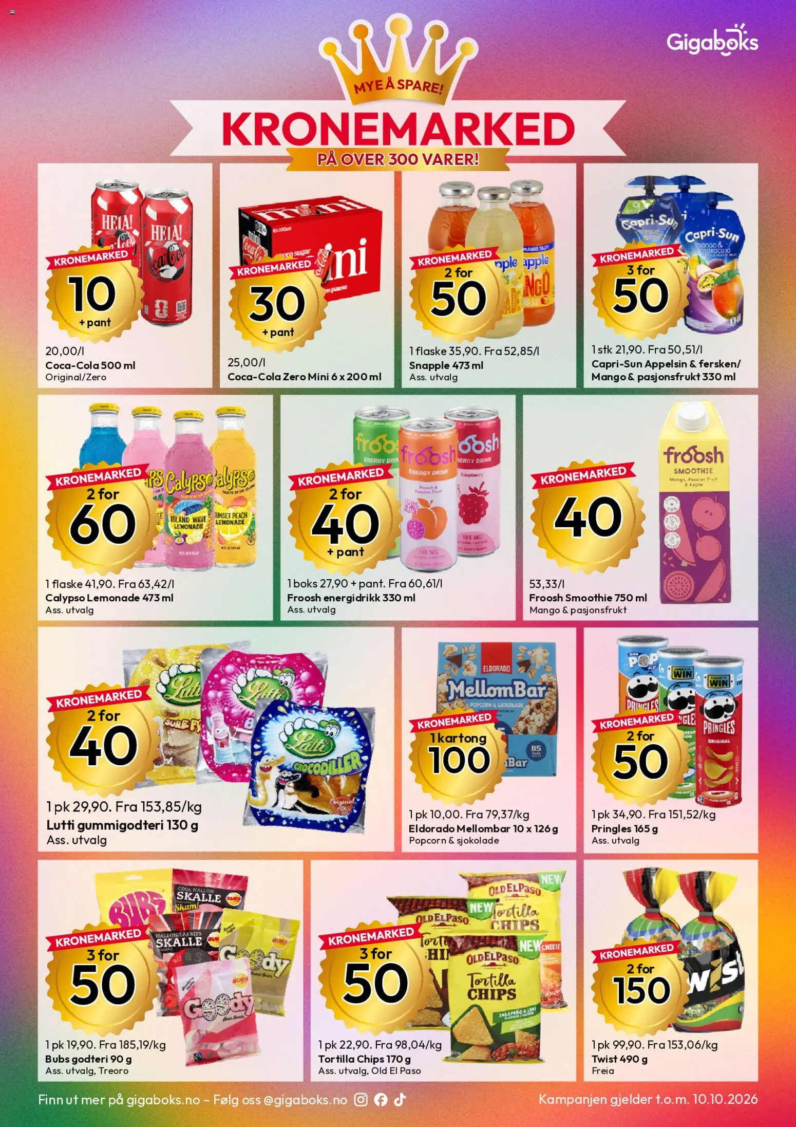 {H1} | Side: 8 | Produkter: Sjokolade, Pasjonsfrukt, Godteri, Tortilla
