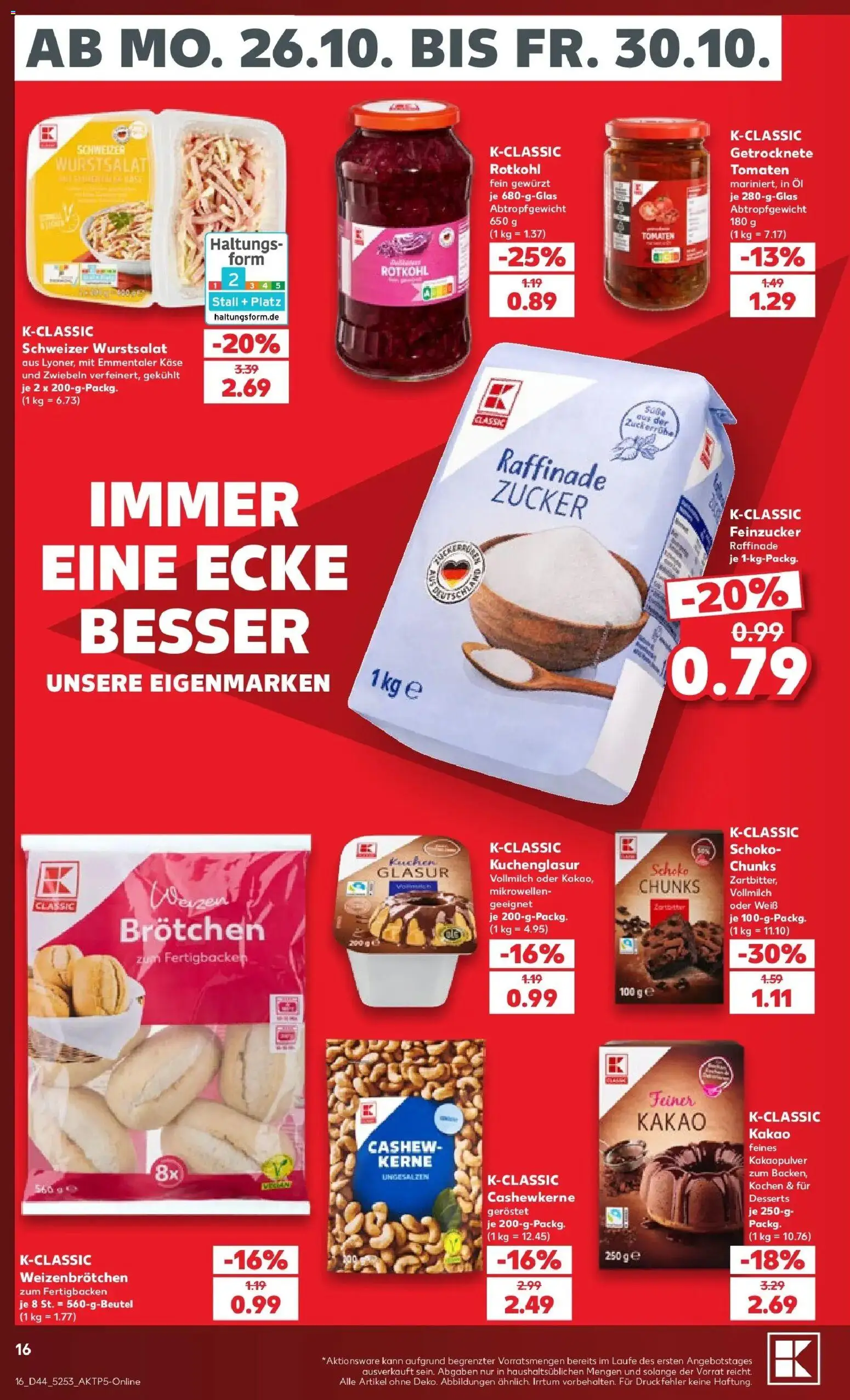 Prospekt Kaufland ab 26.10.2026 » Angebote Online zum Blättern | Seite: 28 | Produkte: Käse, Öl, Tomaten, Cashew