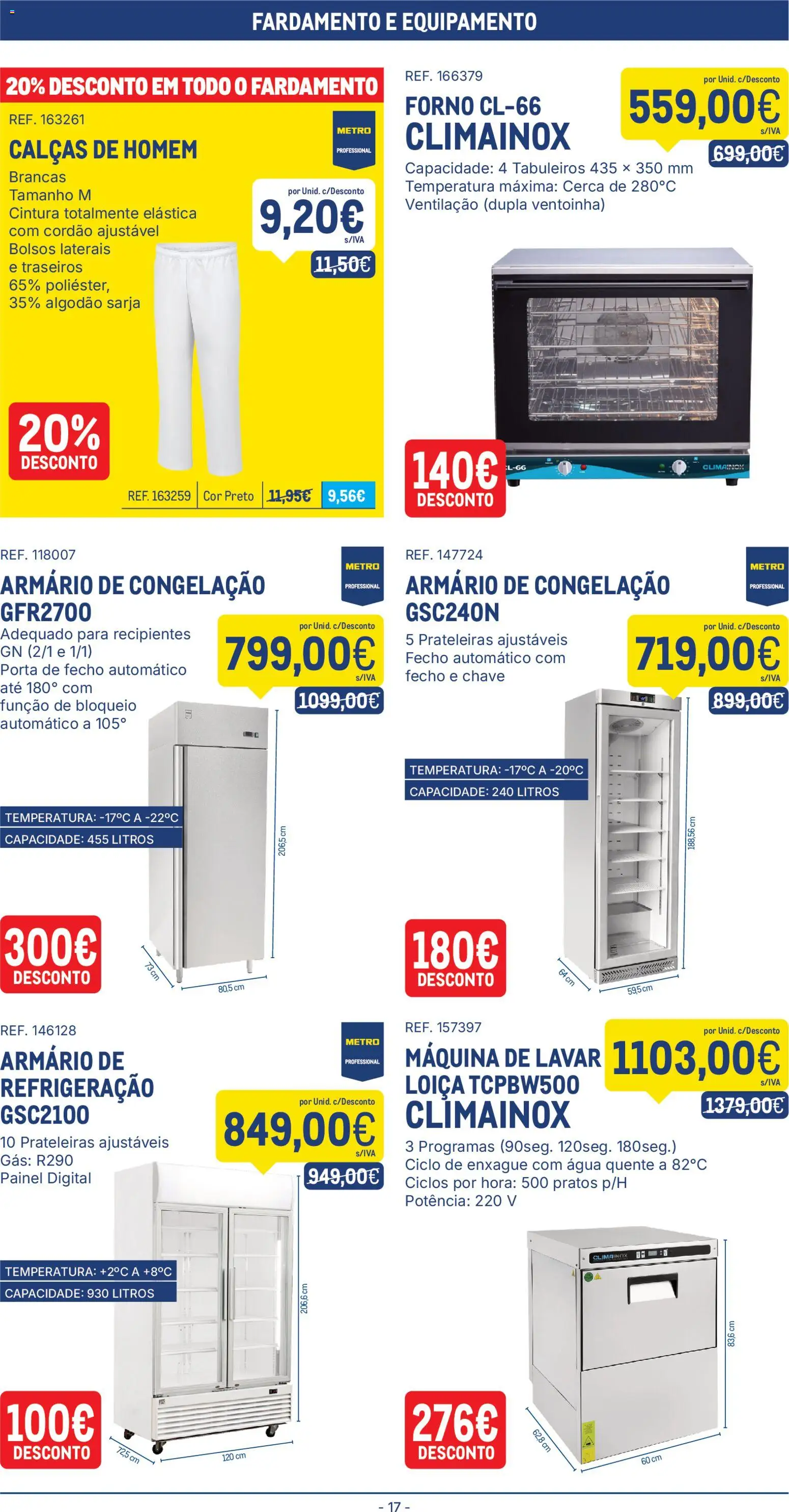 Makro folheto │ válido de 30/06/2026 | Página: 17 | Produtos: Porta, Máquina de lavar, Pratos, Algodão