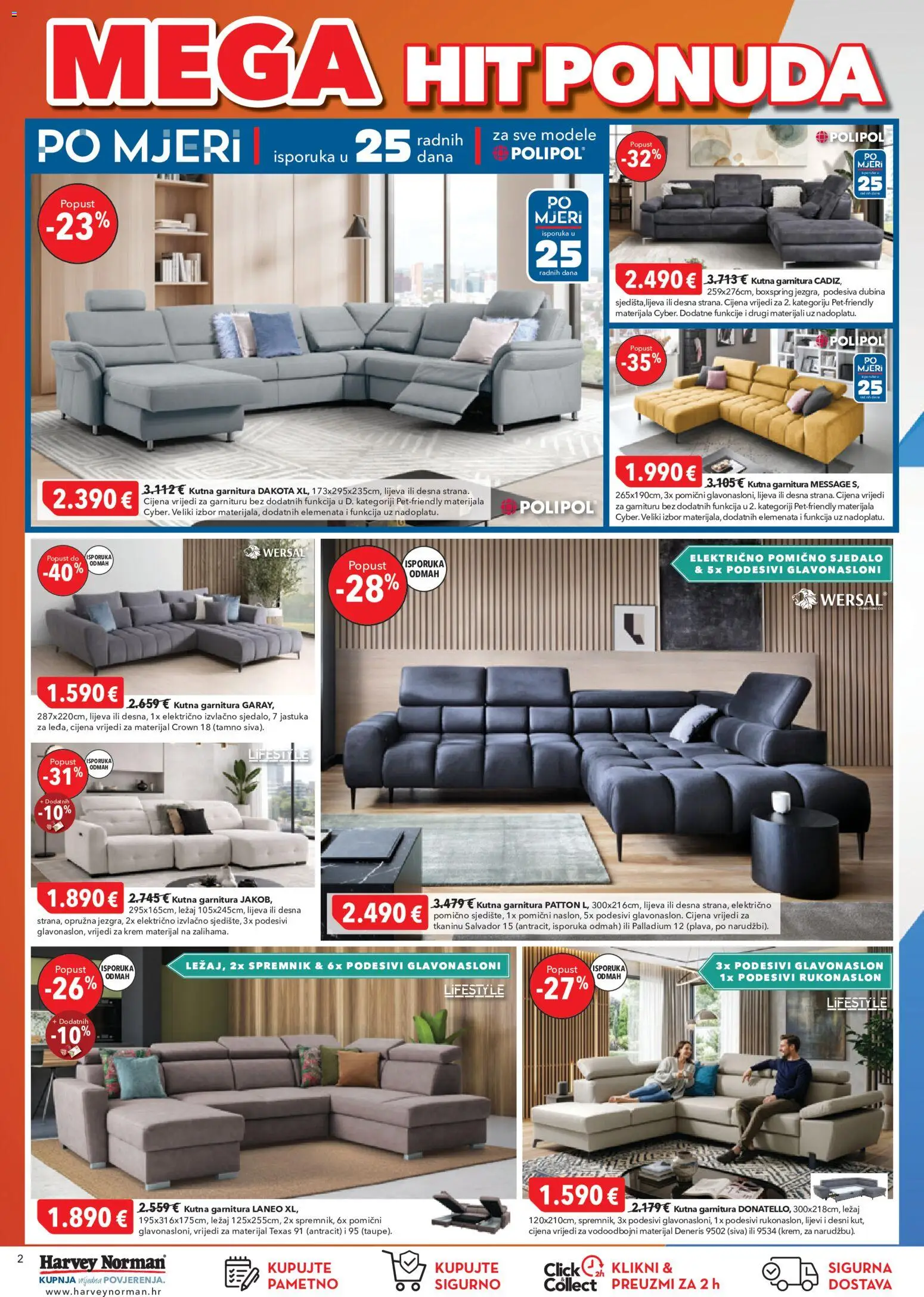 Harvey Norman katalog | vrijedi od 21.05.2026 | Stranica: 2 | Proizvodi: Kutna garnitura