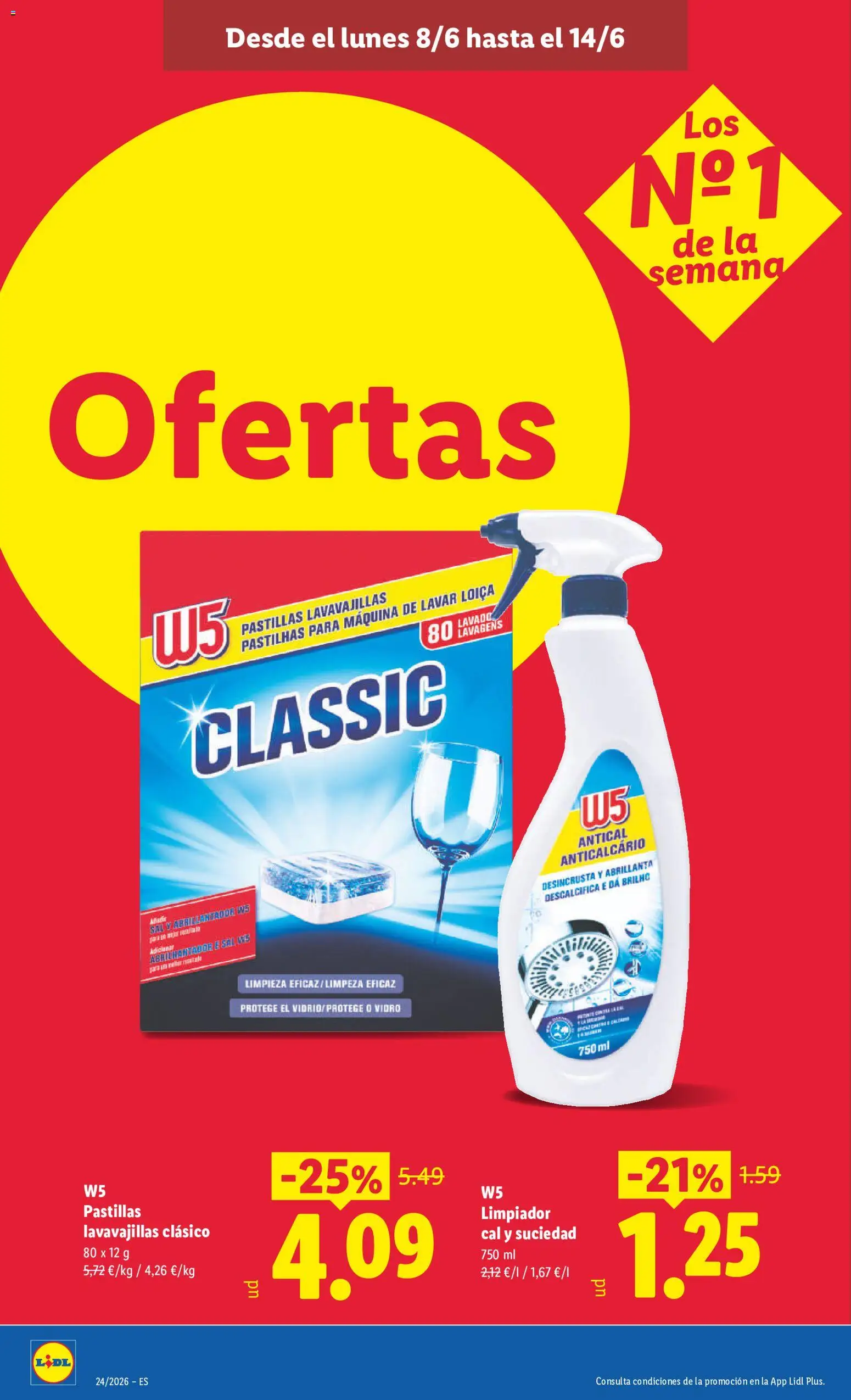 Lidl folleto │ válido desde el 08.06.2026 | Página: 20 | Productos: Pastillas lavavajillas, Lavavajillas