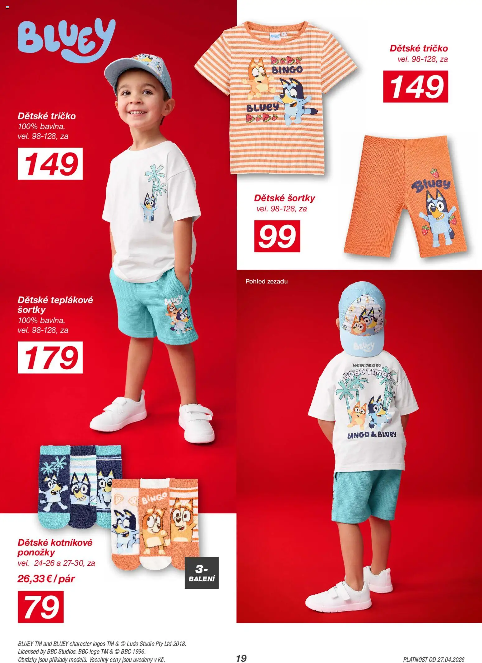 Kik leták od 27.04.2026 | Strana: 19 | Produkty: Tričko, Ponožky