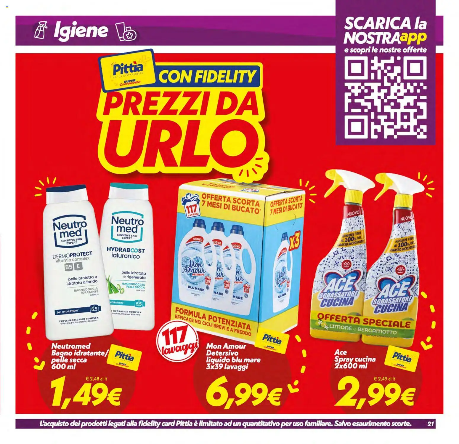 Volantino SuperConveniente del 10/07/2026 | Pagina: 21 | Prodotti: Sgrassatore, Limone, Aloe vera, Bagno