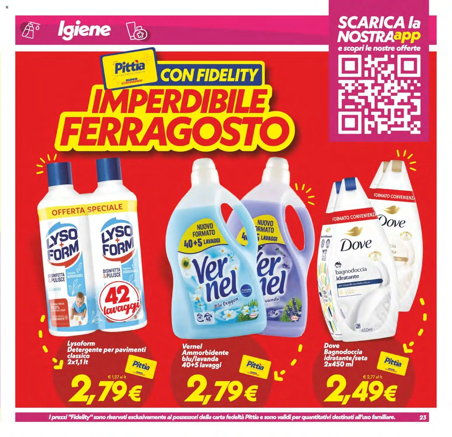 Volantino SuperConveniente del 11/08/2026 | Pagina: 23 | Prodotti: Ammorbidente, Detergente