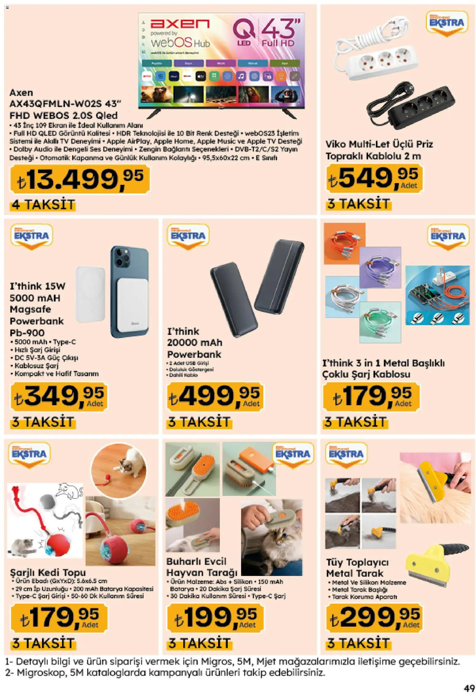 Migros Katalog - Migroskop - 20 Ağustos 2026 tarihinden itibaren geçerlidir | Sayfa: 168 | Ürünler: Priz, Tüy toplayıcı, Ses, Kablo