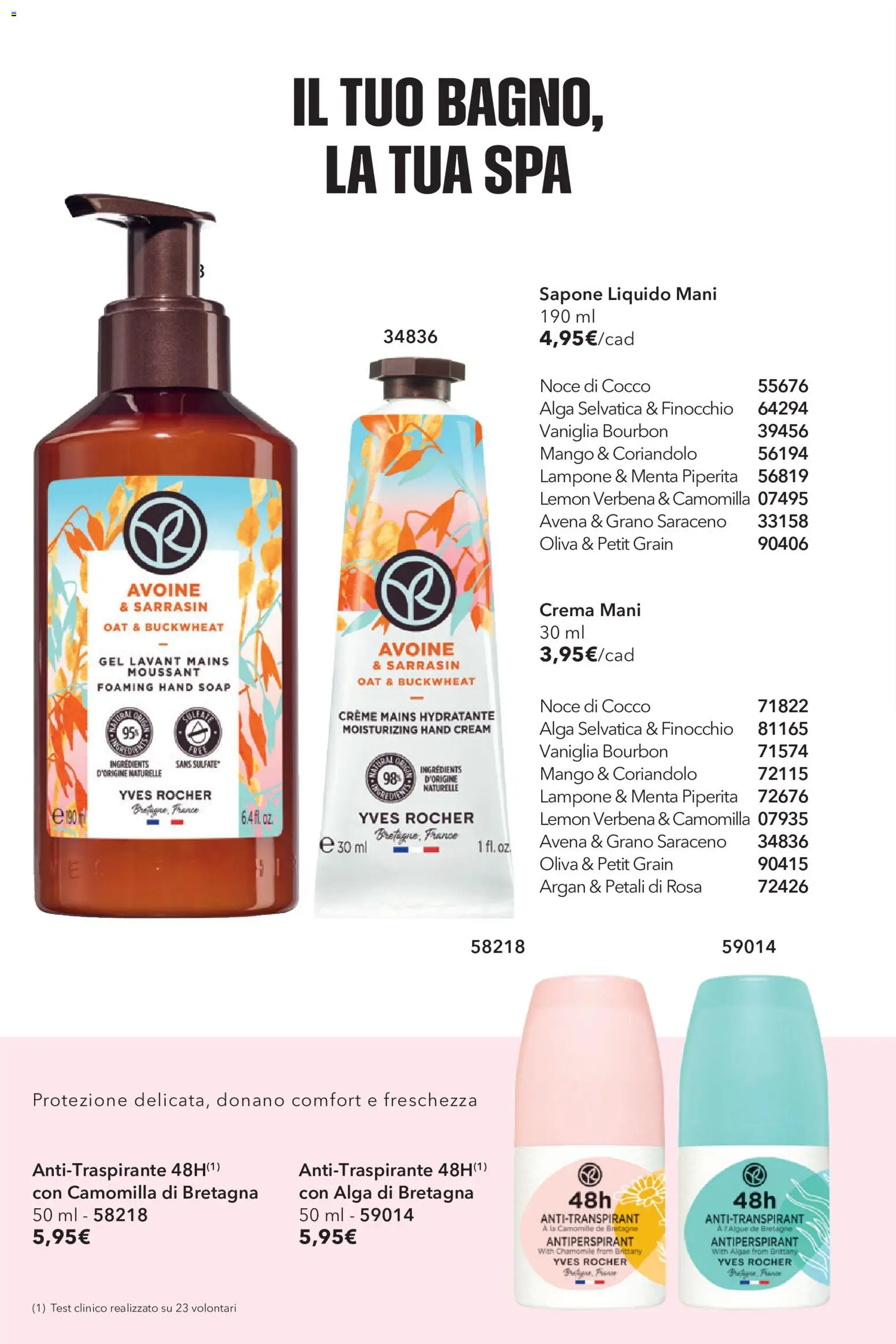 Volantino Yves Rocher del 20/10/2026 | Pagina: 62 | Prodotti: Vaniglia, Noce di cocco, Mango, Menta