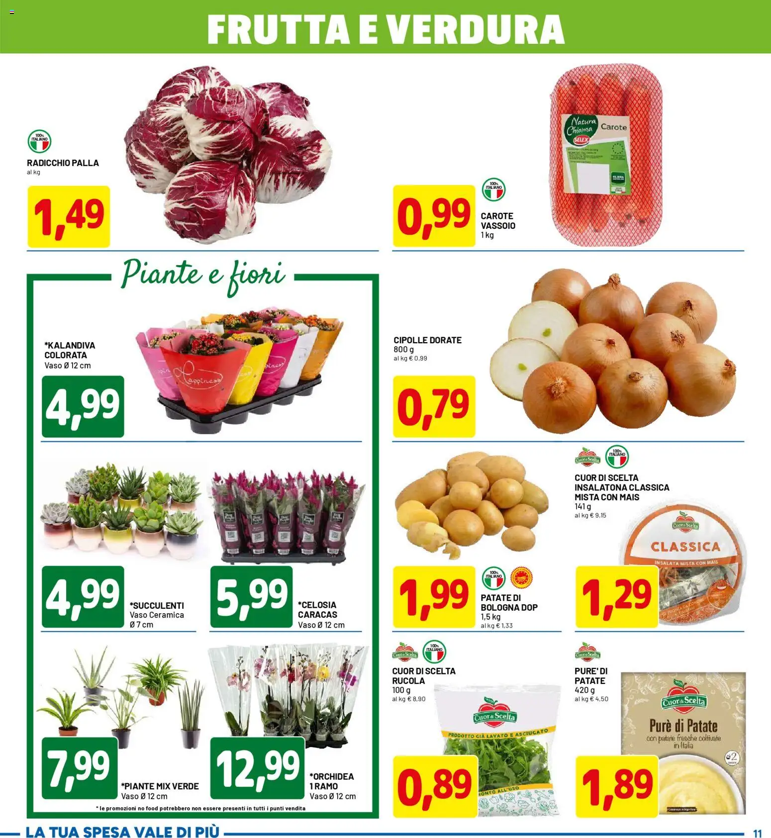 Volantino D Più del 09.04.2026 | Pagina: 11 | Prodotti: Insalata, Frutta, Carote, Mais