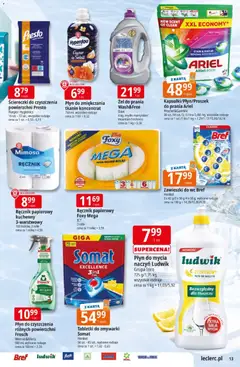 Pogląd oferty "E.Leclerc gazetka" - ważna od 05.05.2026 | Strona: 28 | Produkty: Karta, Ariel, Ściereczki do czyszczenia, Tabletki do zmywarki