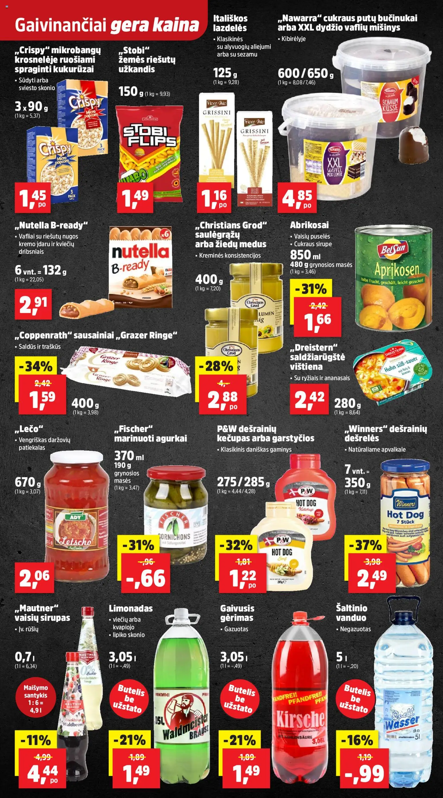 Thomas Philipps akcijos nuo 2026.08.03 | Puslapis: 7 | Prekių: Sausainiai, Kukurūzai, Vafliai, Limonadas