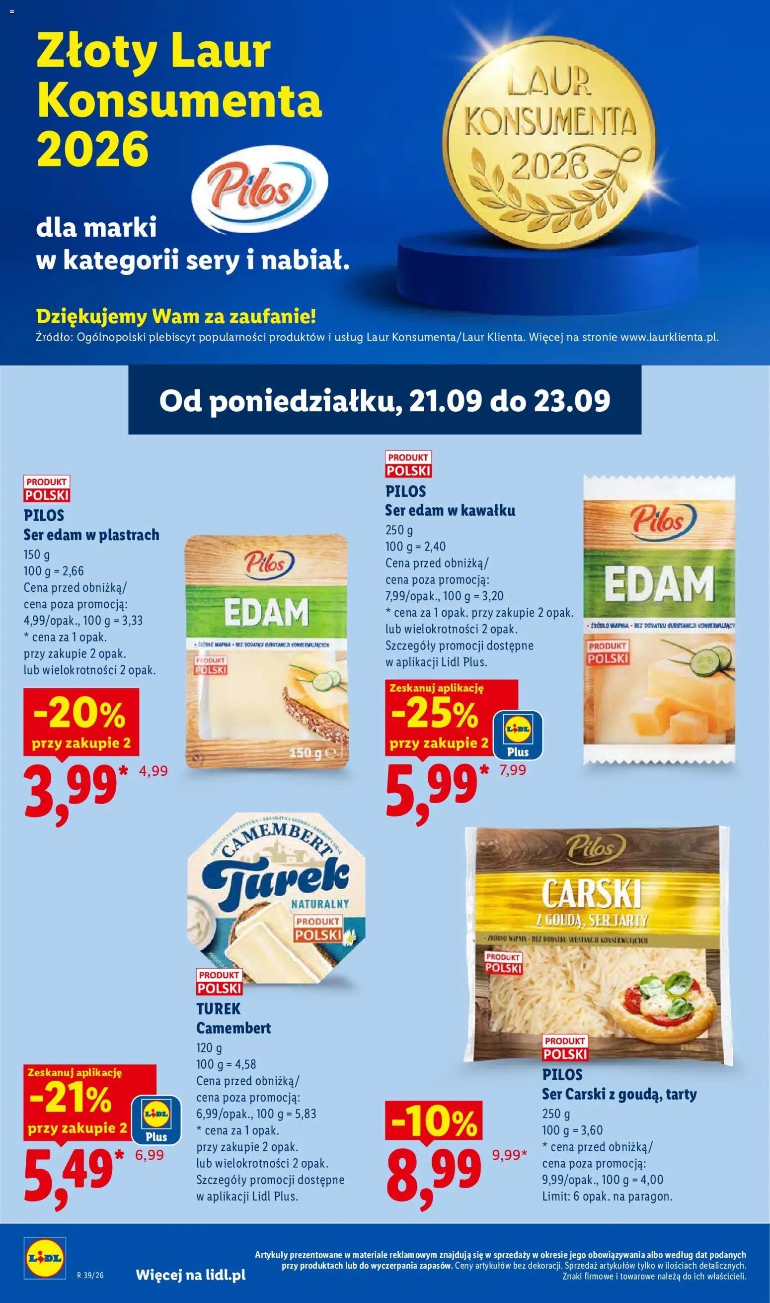 Lidl Polsko leták od 21.09.2026 | Strana: 66 | Produkty: Camembert