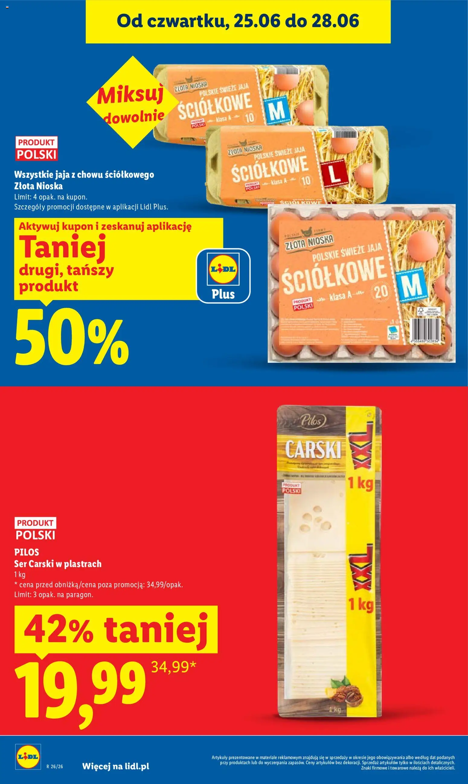 Lidl gazetka od 25.06.2026 | Strona: 8 | Produkty: Ser, Jaja