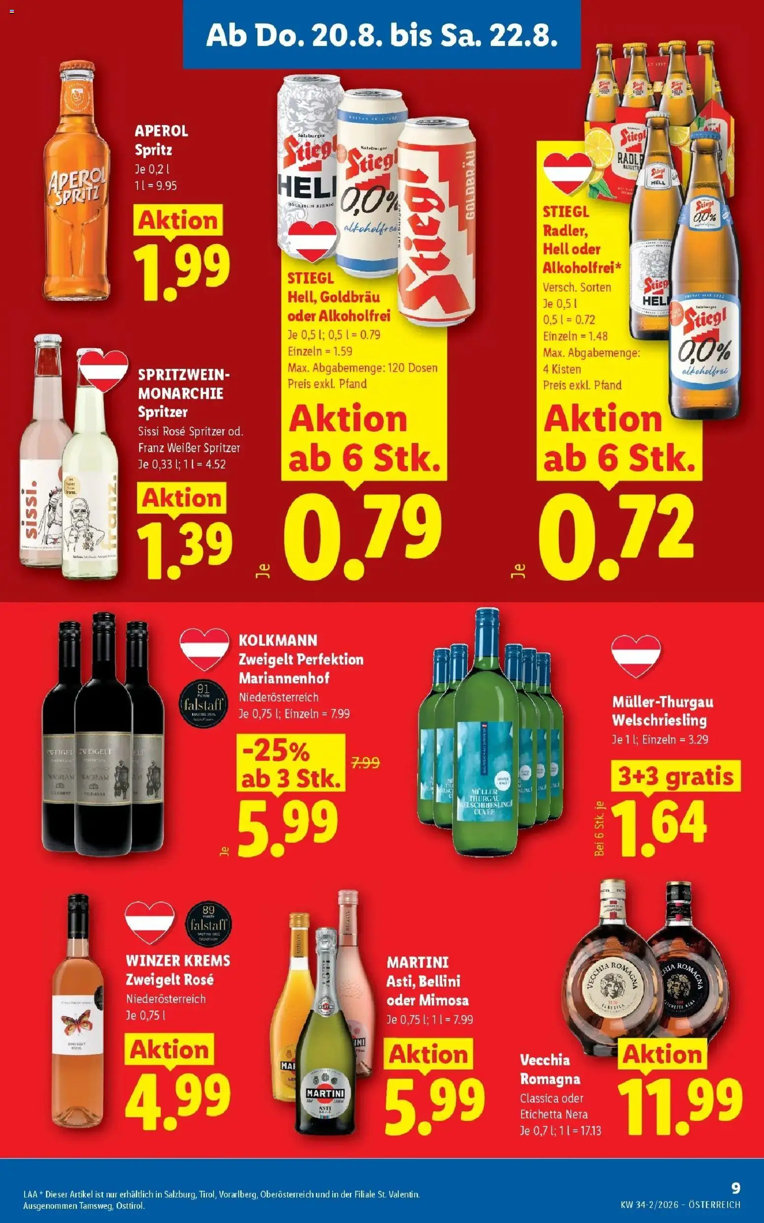 Lidl Flugblatt - Jenbach ab 20.08.2026 - Angebote ab donnerstag | Seite: 11 | Produkte: Aperol