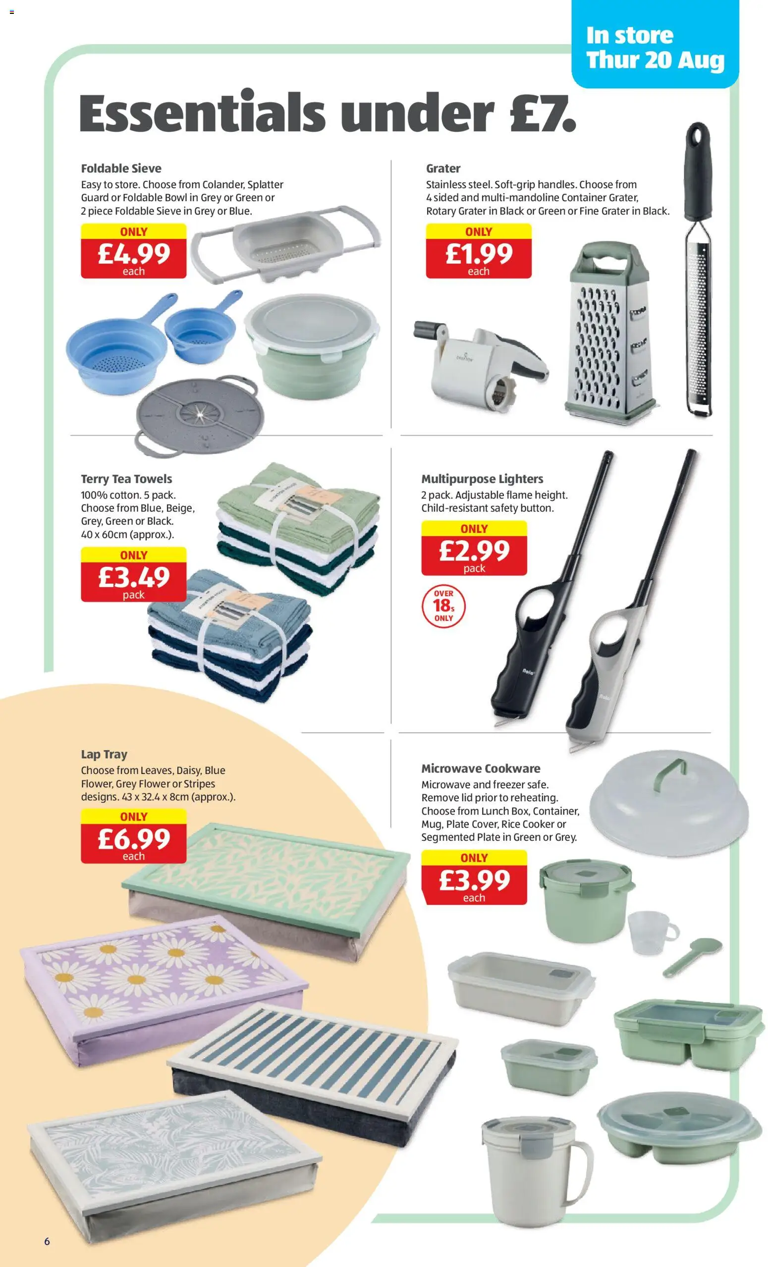 {H1} | Page: 6 | Products: Grater, Microwave, Rice cooker, Container
