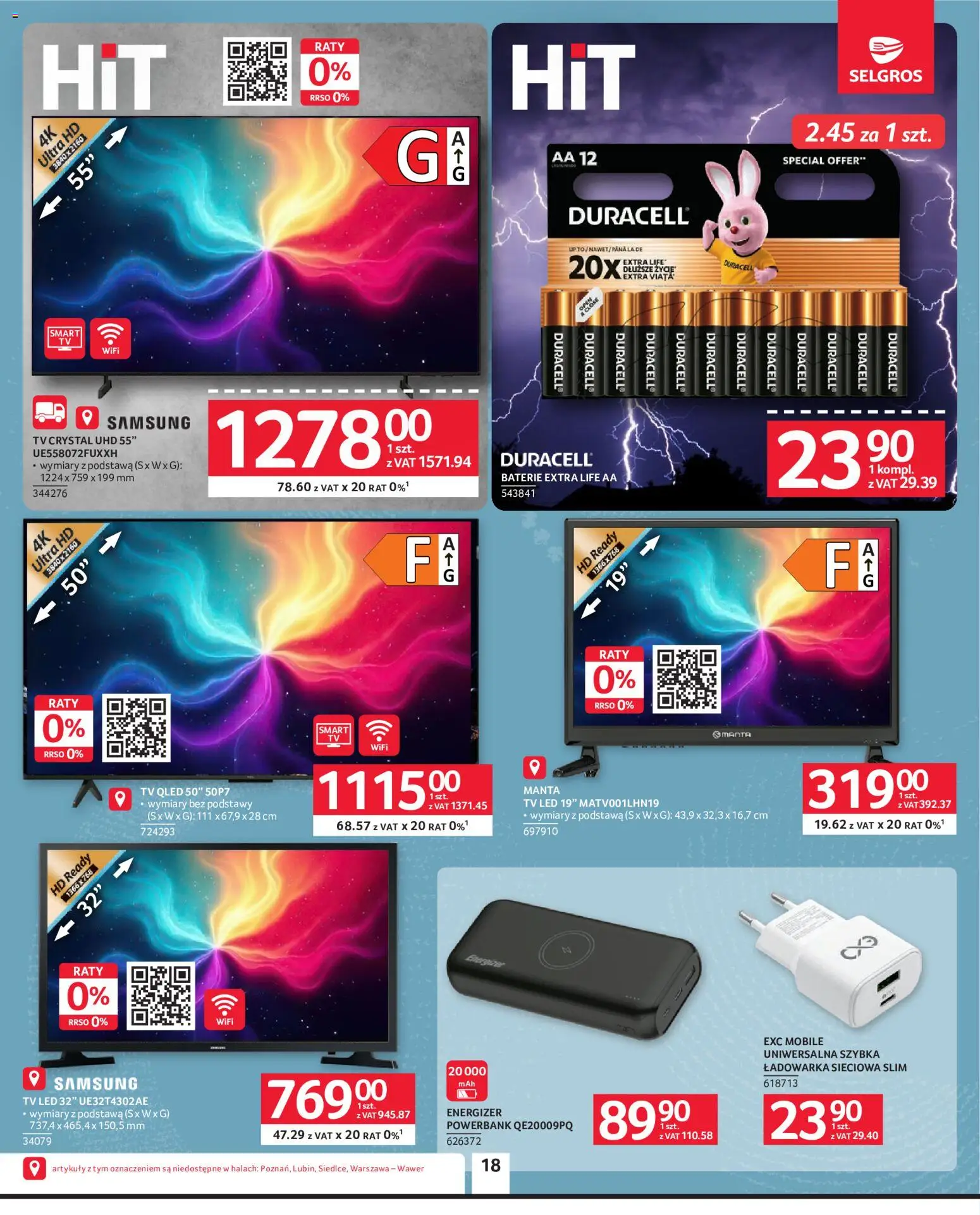 Selgros cash&carry gazetka - Oferta przemysłowa od 13.08.2026 | Strona: 20 | Produkty: Ładowarka, Powerbank, Baterie