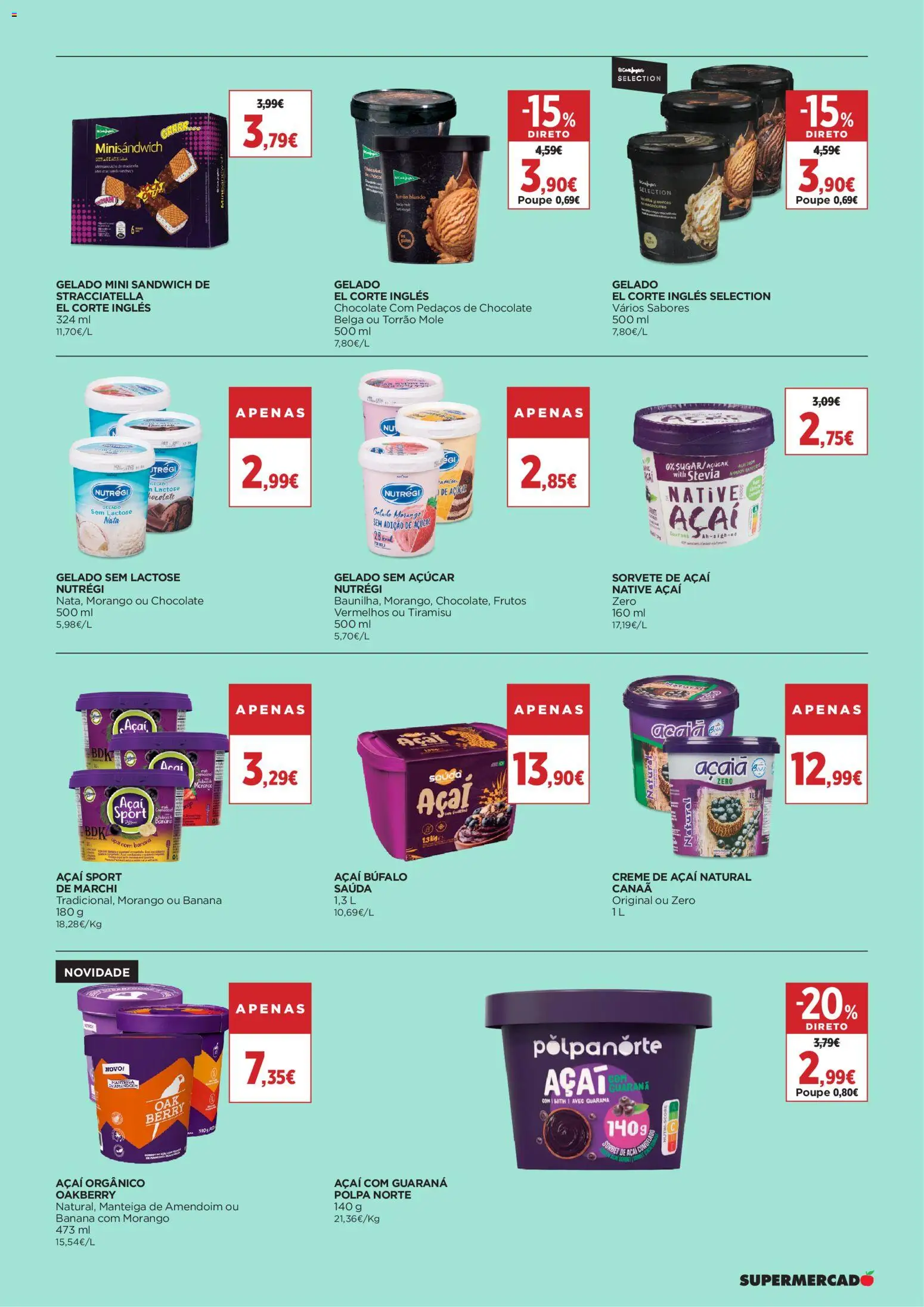El Corte Ingles folheto │ válido de 10/07/2026 | Página: 9 | Produtos: Gelado, Manteiga, Açúcar, Creme