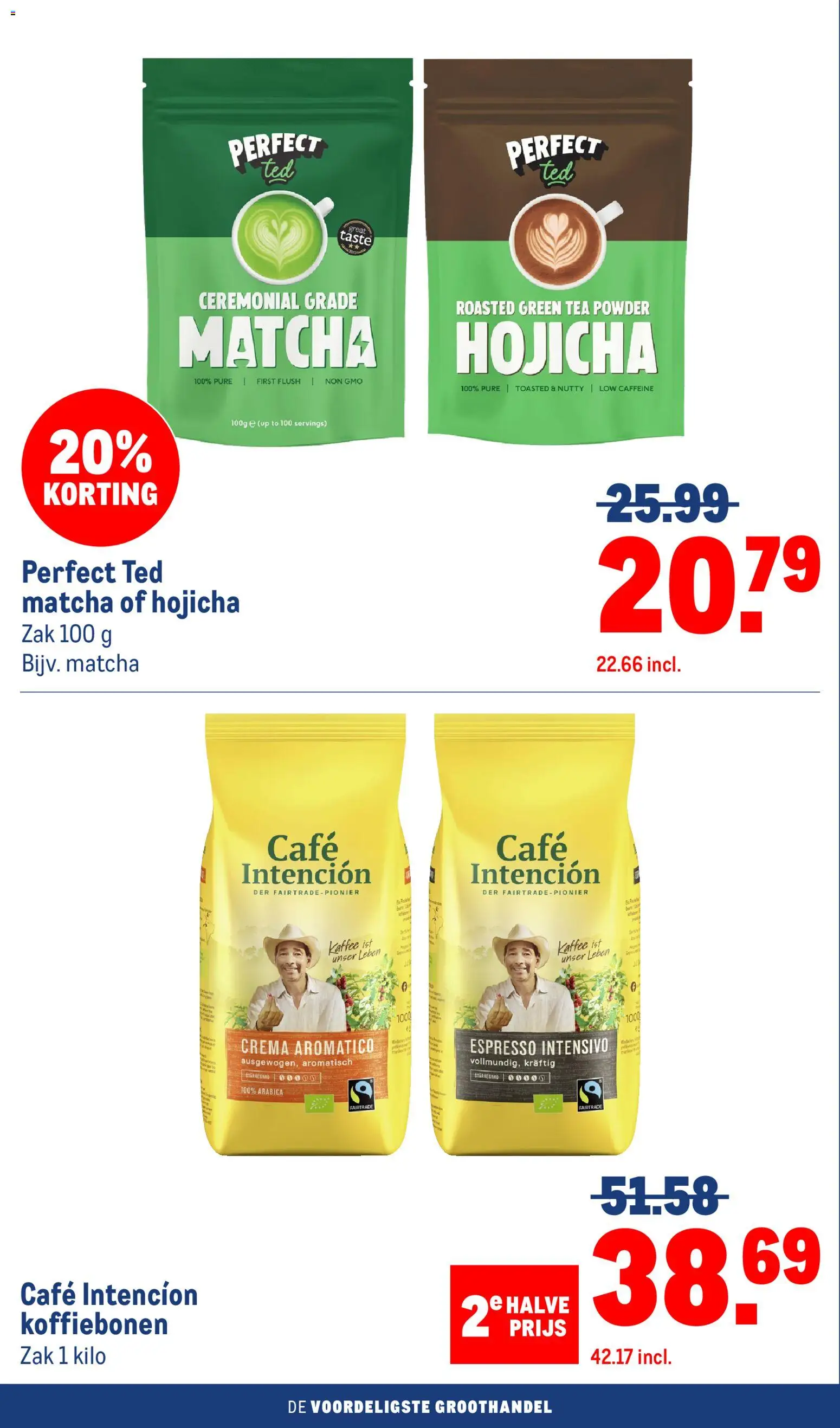 {H1} | Pagina: 50 | Producten: Koffiebonen, Matcha, Zak
