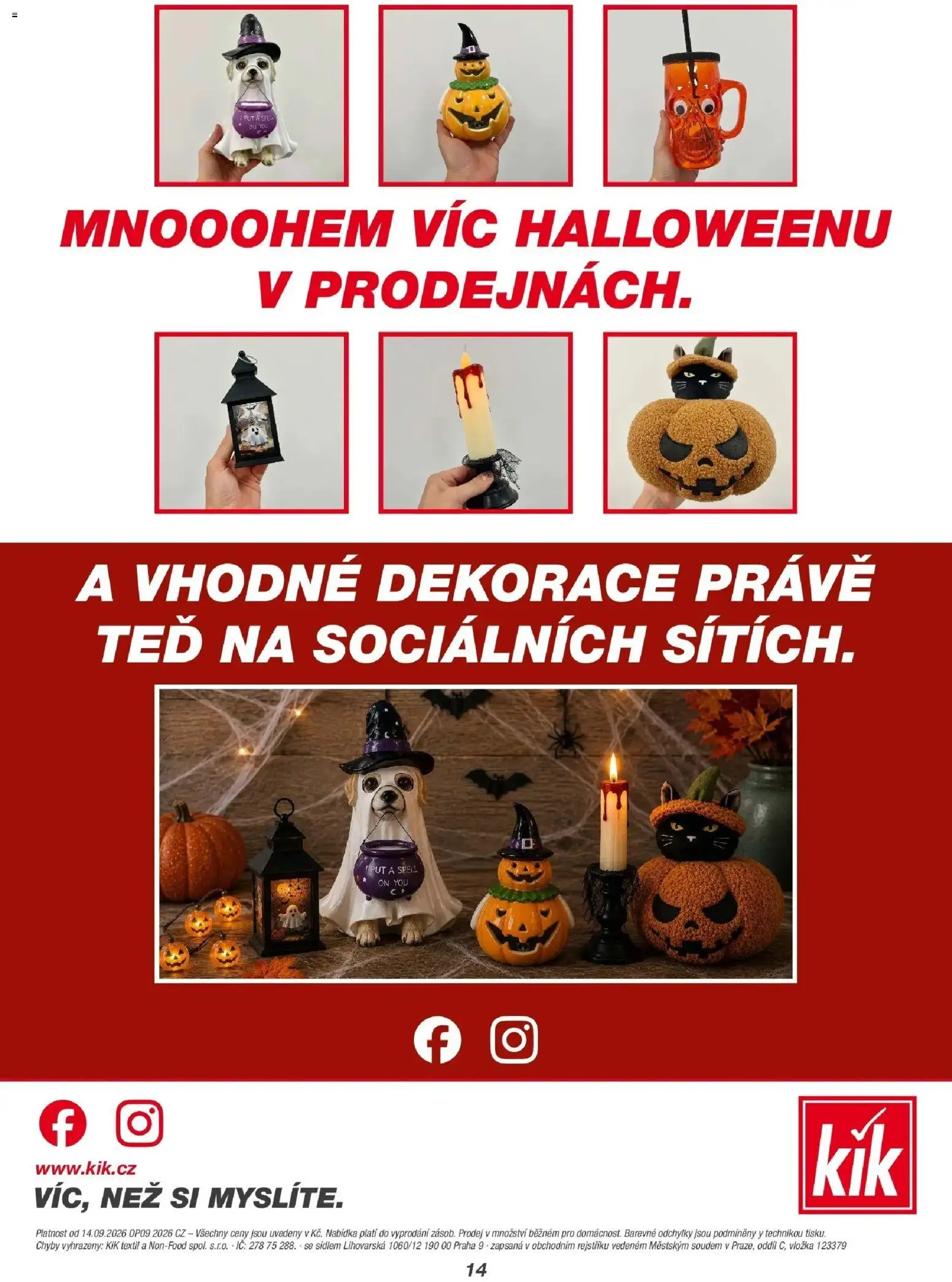 KIK leták 11.09.2026 - Leták příští týden | Strana: 14 | Produkty: Dekorace
