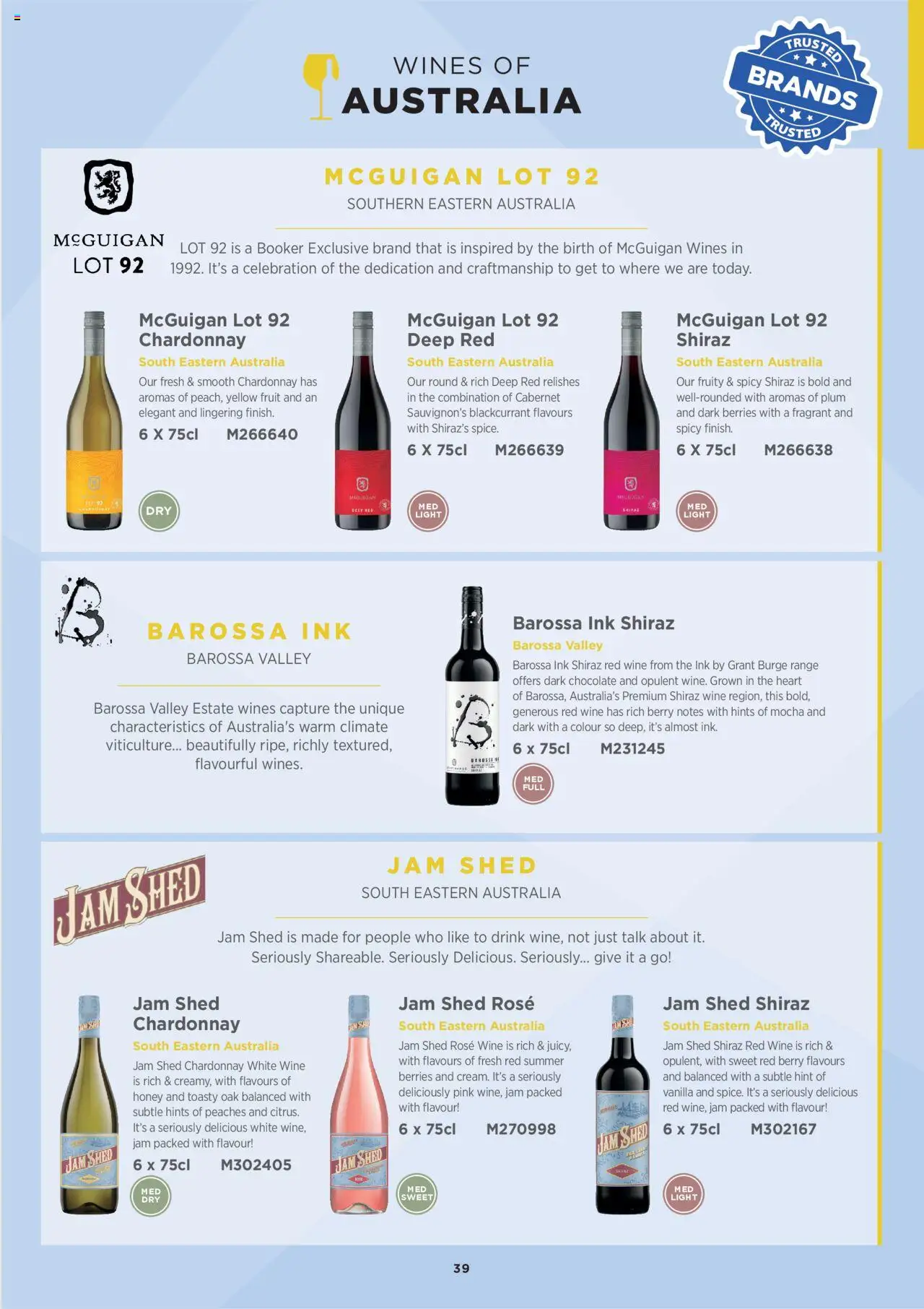 {H1} | Page: 39 | Products: Fruit, Jam, Wine, White wine