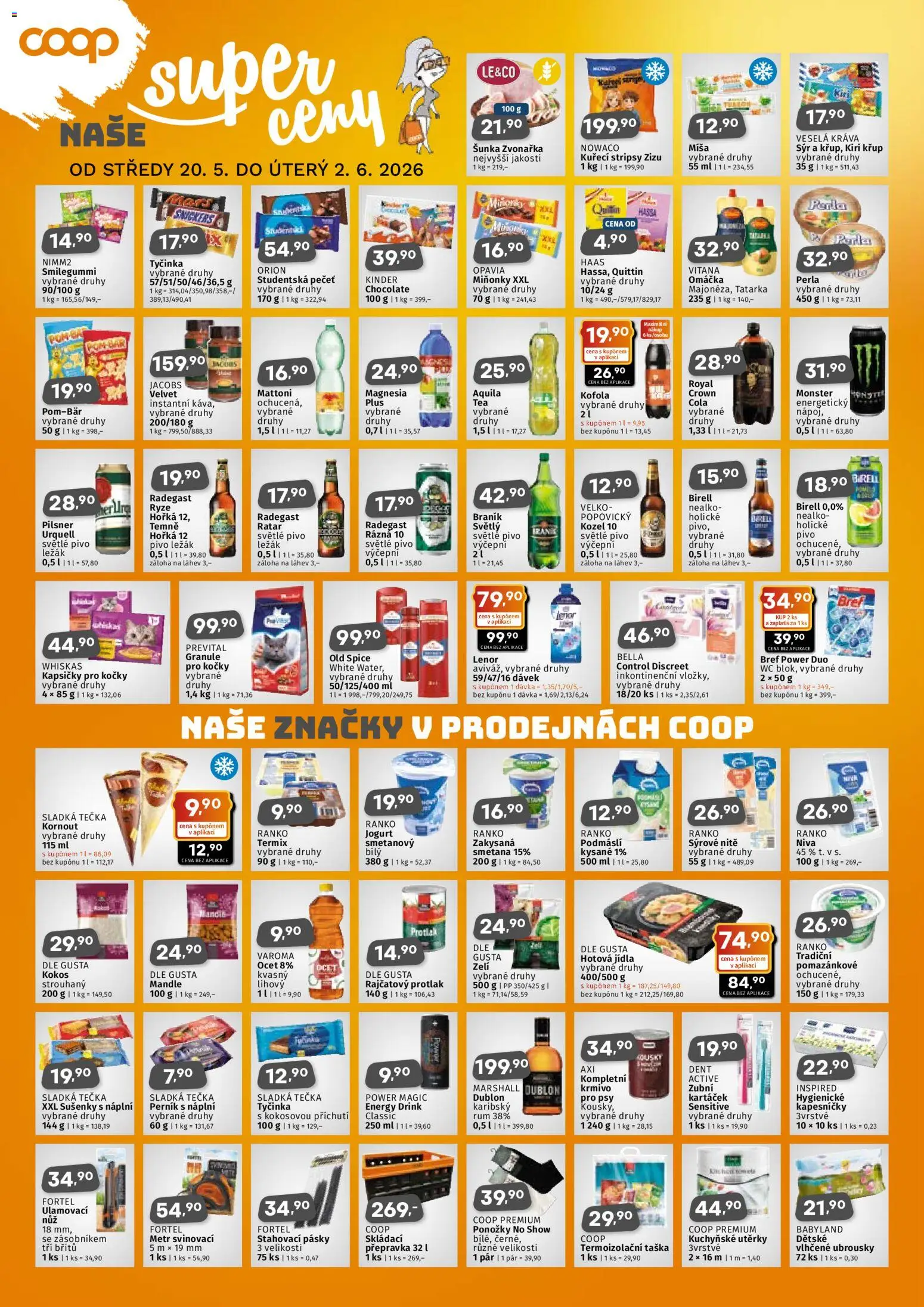 Coop leták - Jihočeský region od 20.05.2026 | Strana: 2 | Produkty: Mattoni, Hotová jídla, Mandle, Old Spice