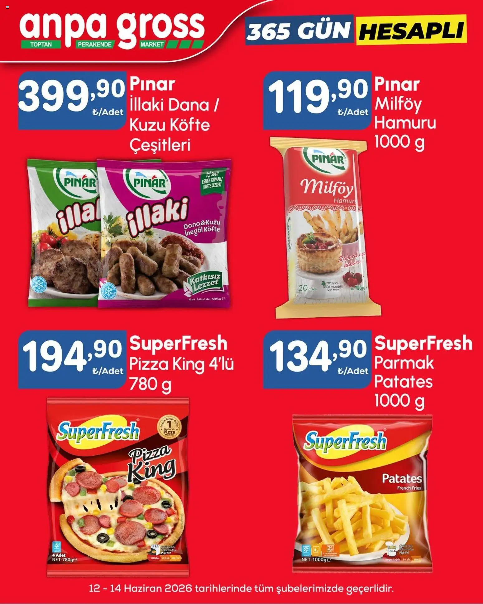 Anpa Gross Katalog - 12.06.2026 tarihinden itibaren geçerlidir | Sayfa: 7 | Ürünler: Pizza, Patates, Ağırlık