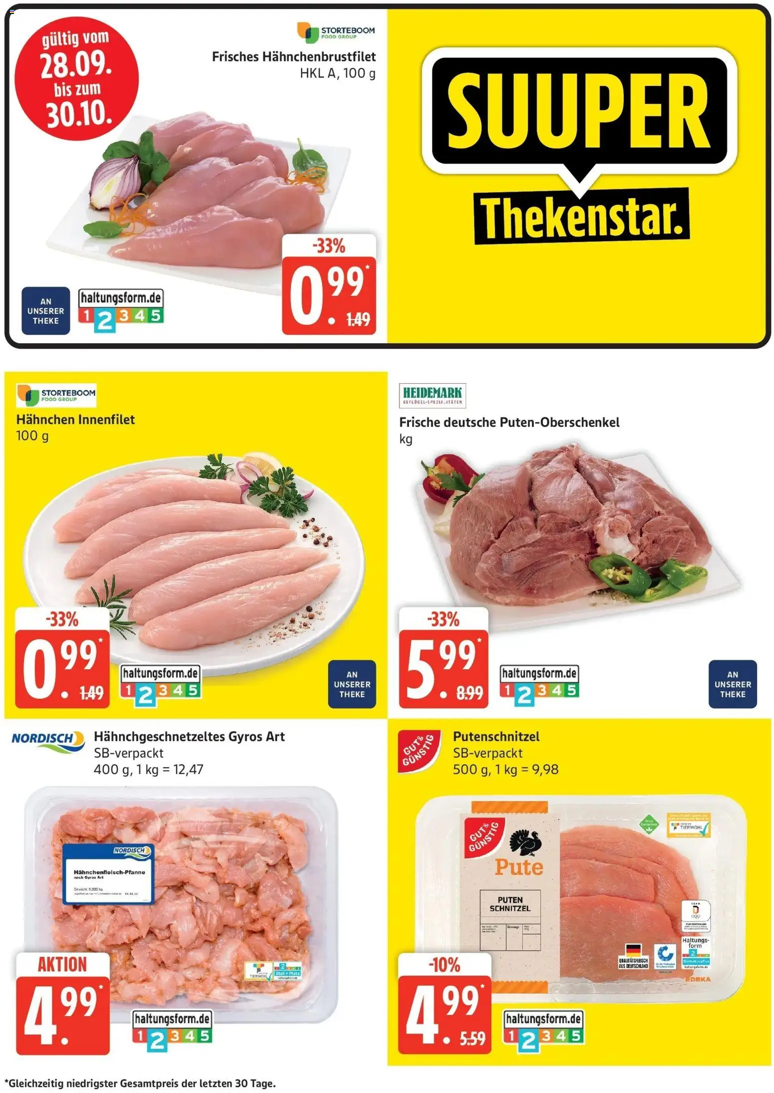 Edeka Prospekt Schleswig (ab 28.09.2026) » Angebote Online | Seite: 2 | Produkte: Pute, Gewicht, Hahnchen, Theke