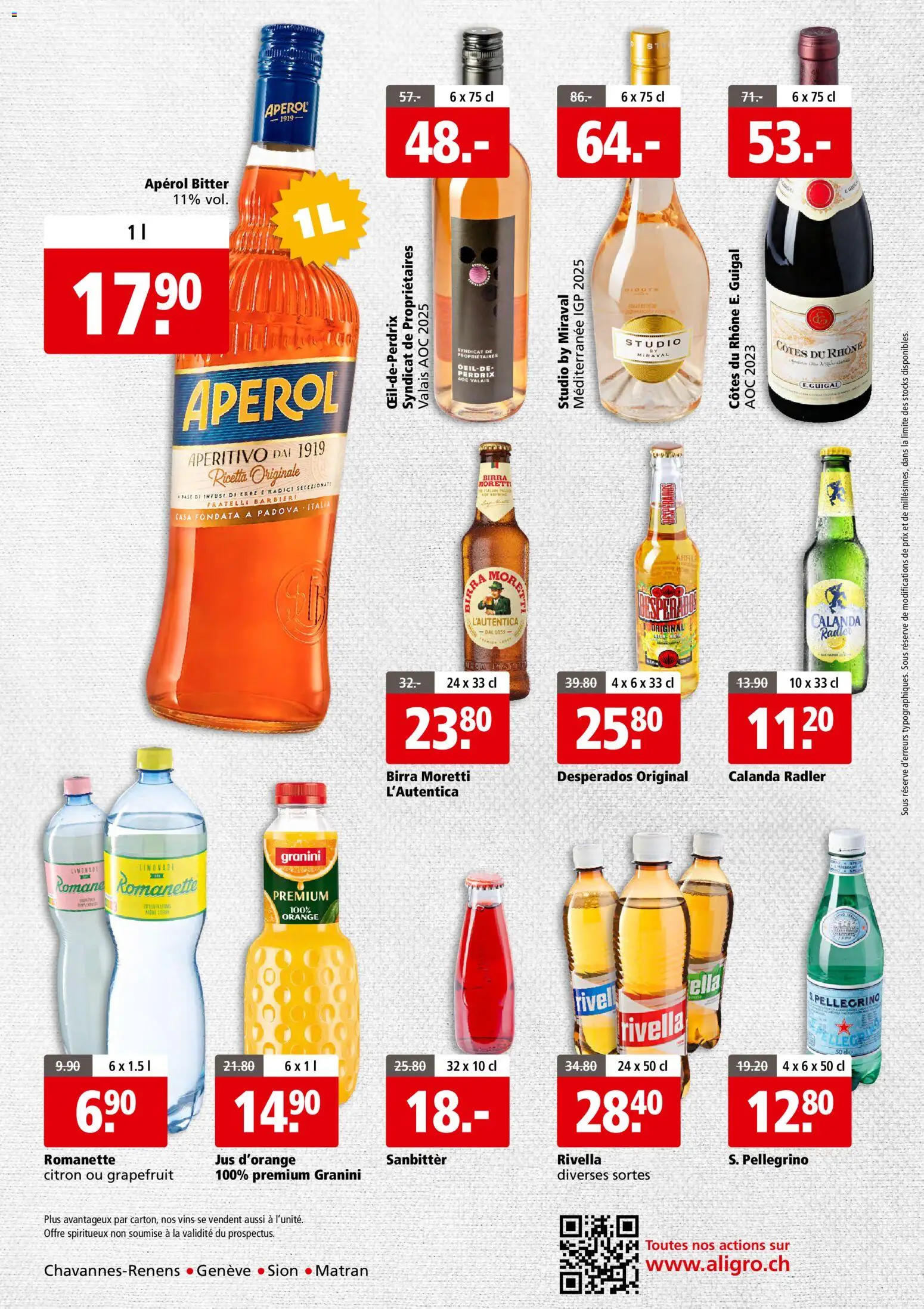 Aligro aktionen Business Chavannes, Matran, Genève, Sion – gültig ab 15.06.2026 | Seite: 4 | Produkte: Limonade, Grapefruit