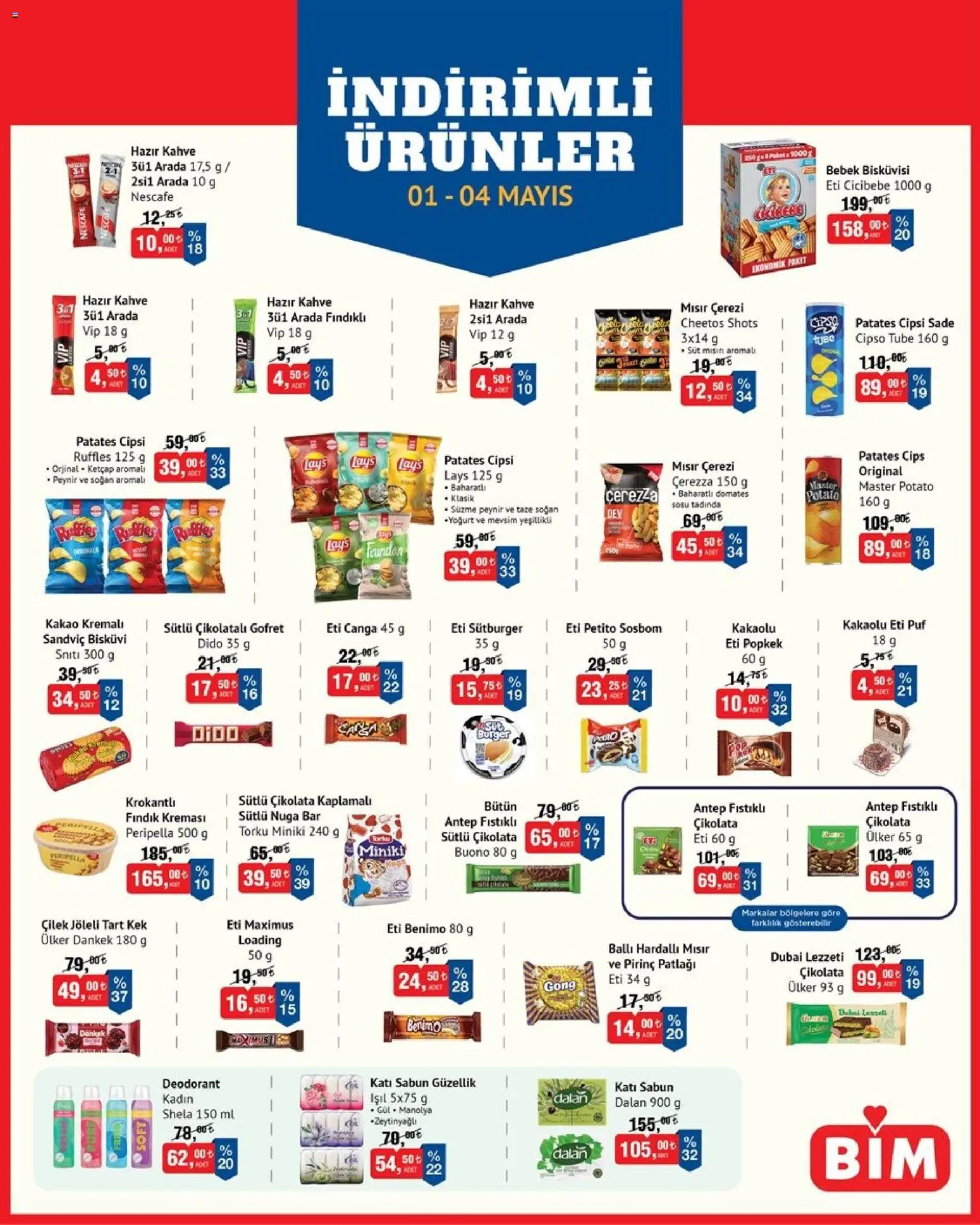 BİM - İndirimli Ürünler - 01.05.2026 tarihinden itibaren geçerlidir | Sayfa: 2 | Ürünler: Çikolatalı gofret, Peynir, Çikolata, Süzme peynir