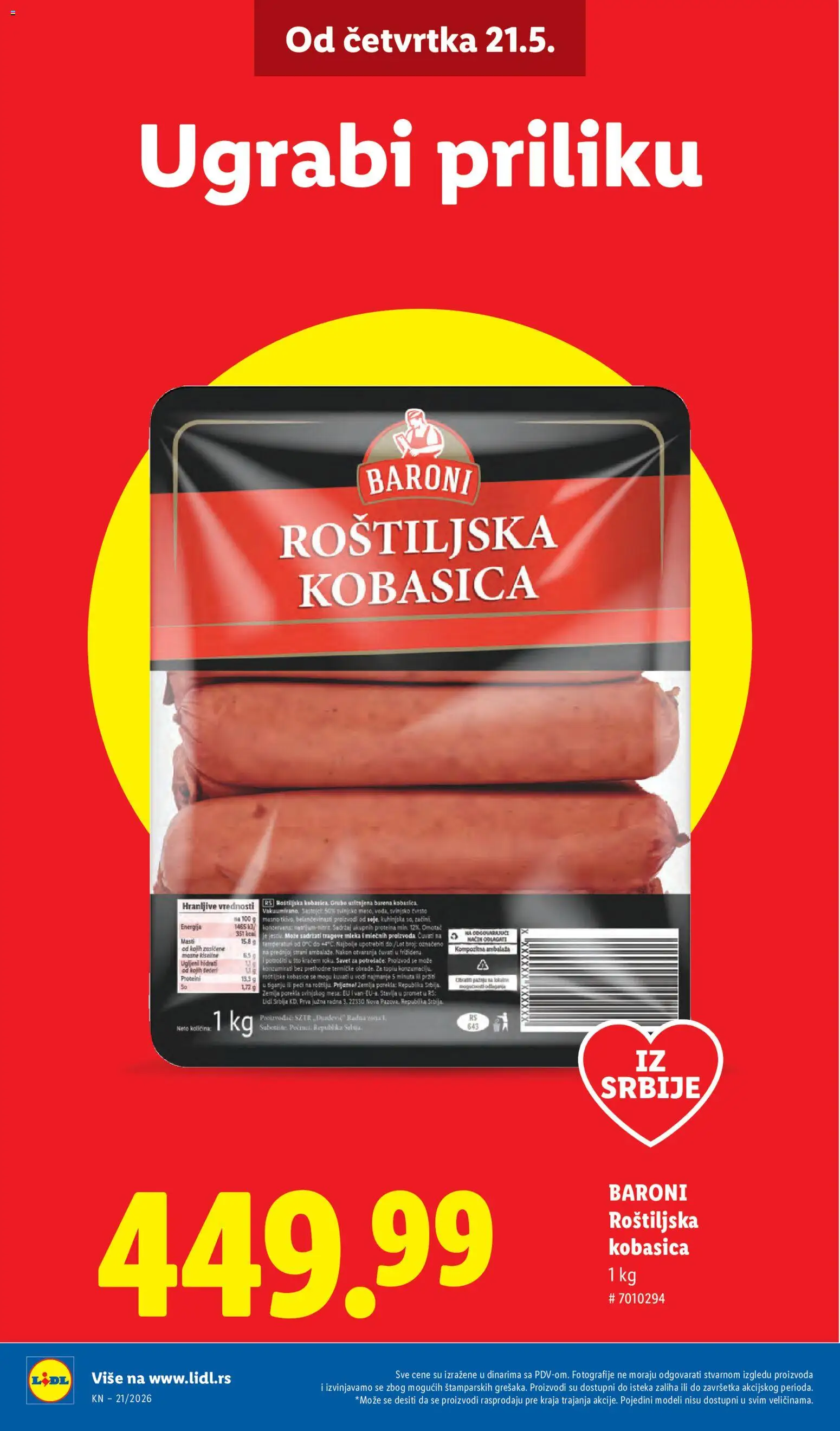 Lidl katalog - važi od 21.05.2026 | Strana: 4 | Proizvode: Mast, Kobasica