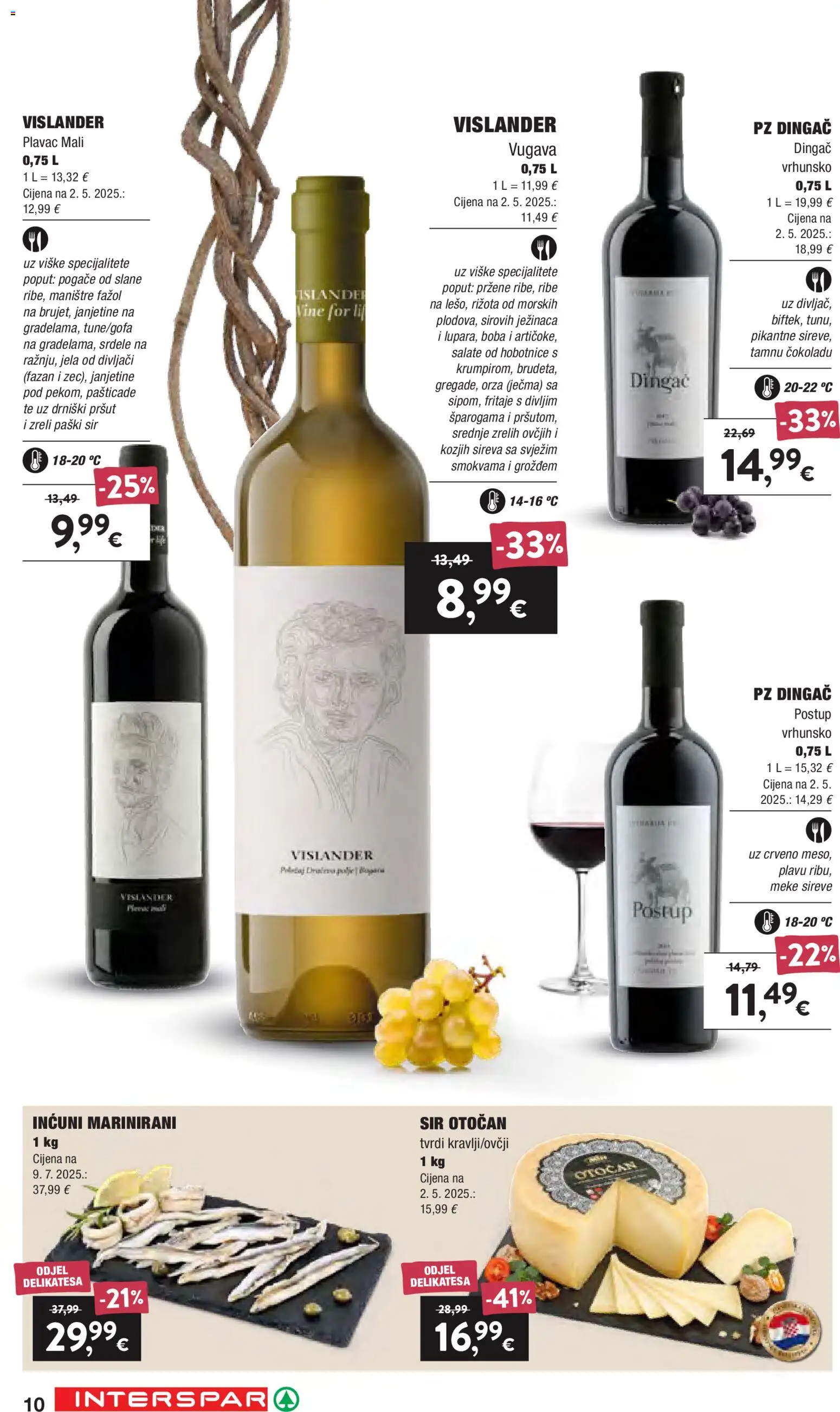 Interspar katalog | vrijedi od 16.09.2026 | Stranica: 10 | Proizvodi: Inćuni, Sir, Pršut