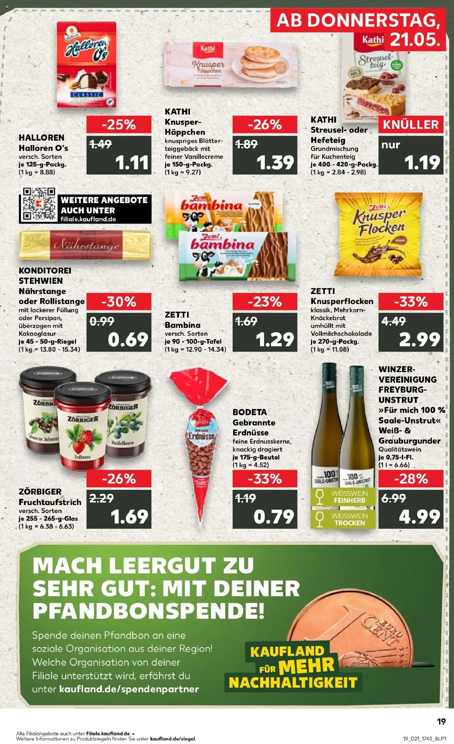 Kaufland Prospekt Zerbst – gültig ab 18.05.2026 | Seite: 24 | Produkte: Erdnüsse, Weißwein, Flocken