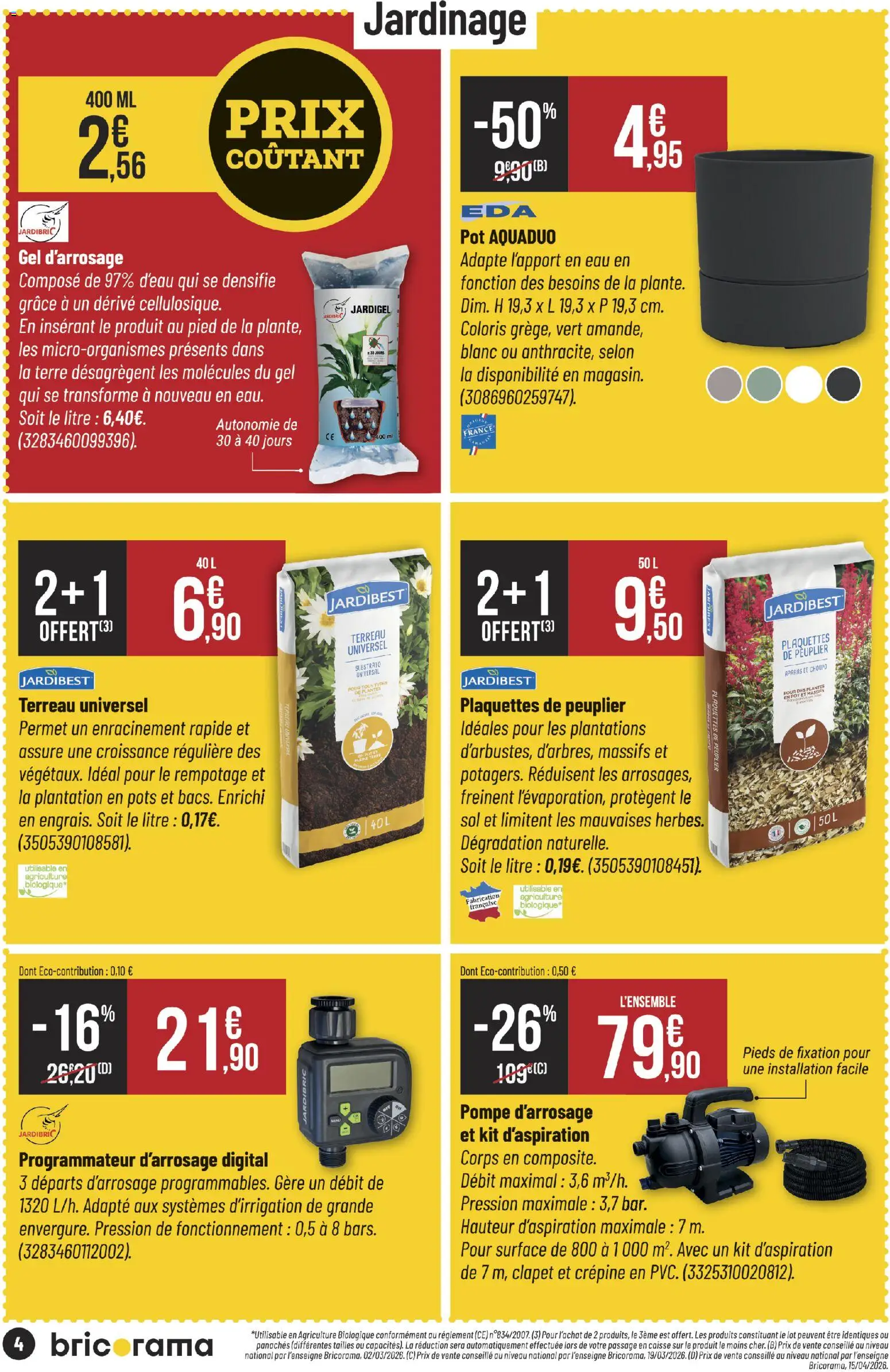 {H1} | Page: 4 | Produits: Terreau Universel, Plantes, Terreau