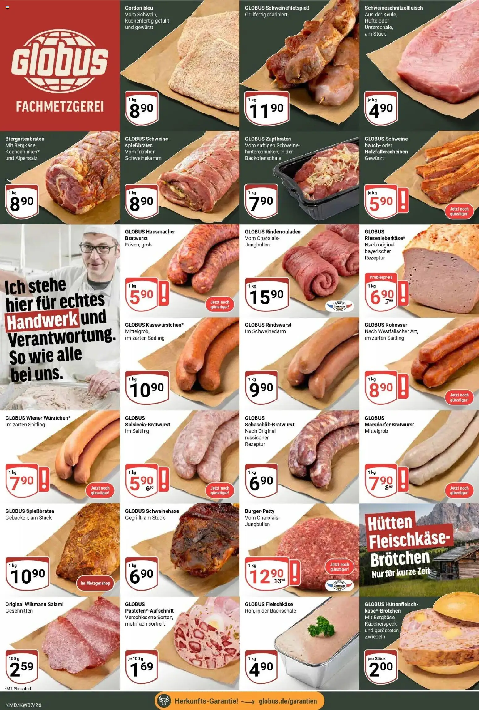 Globus Prospekt Köln – gültig ab 07.09.2026 | Seite: 9 | Produkte: Rinderrouladen, Käse, Zwiebeln, Salami