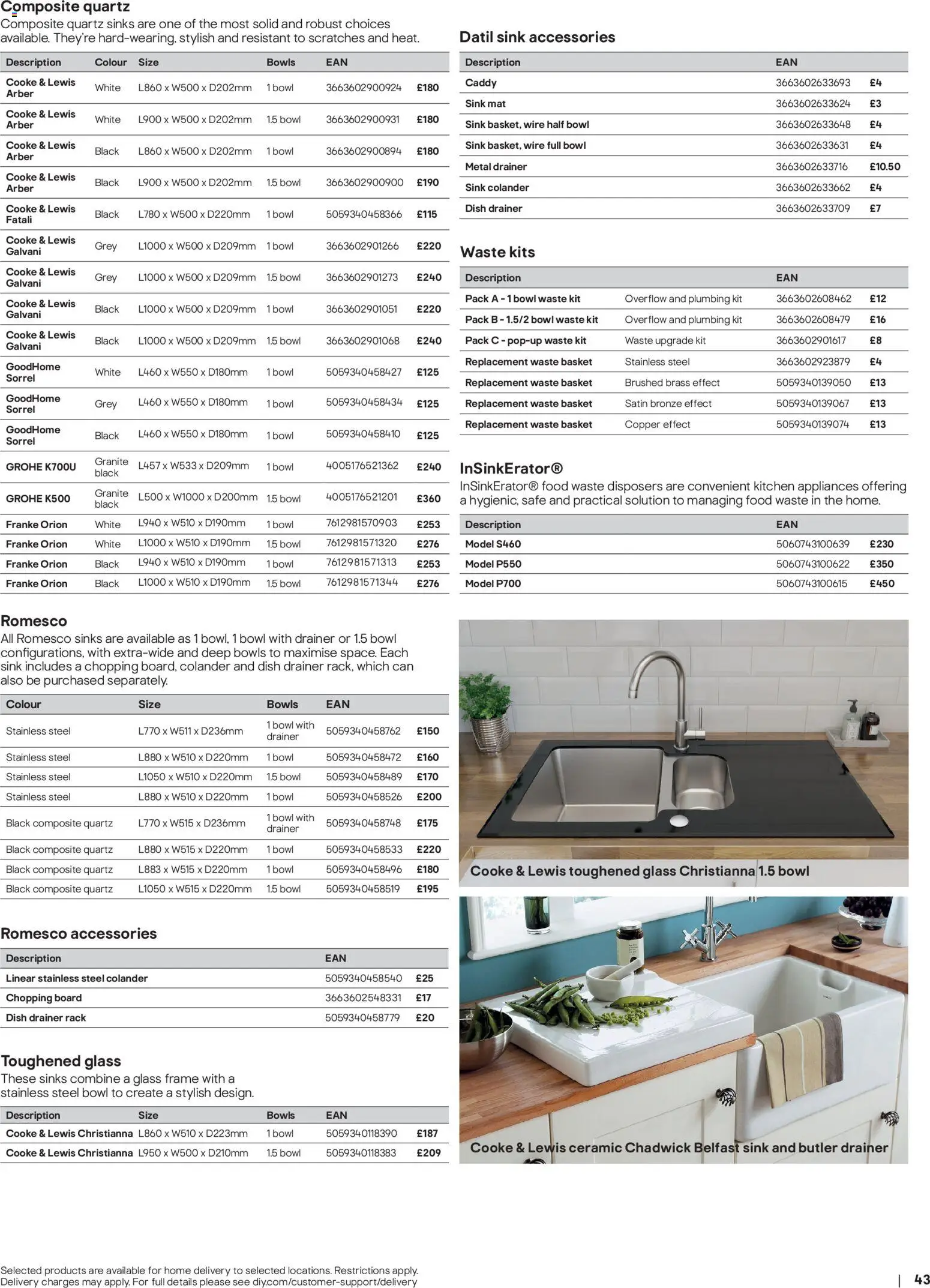 {H1} | Page: 43 | Products: Kitchen, Chopping board, Colander, Bowl