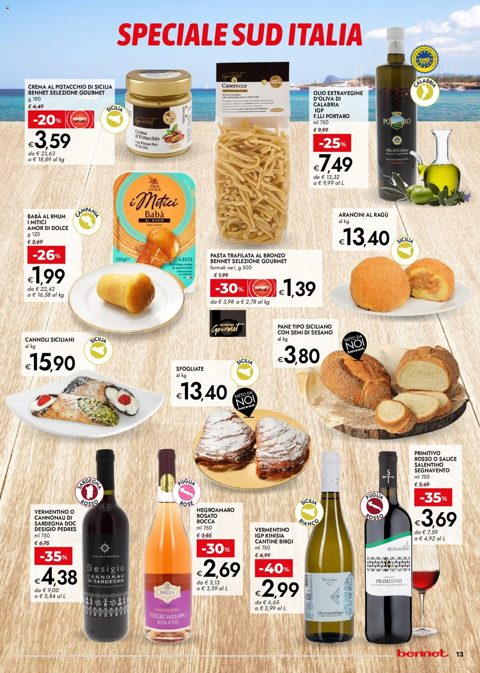 Volantino bennet del 30/07/2026 | Pagina: 13 | Prodotti: Pane, Olio, Pasta, Ragú