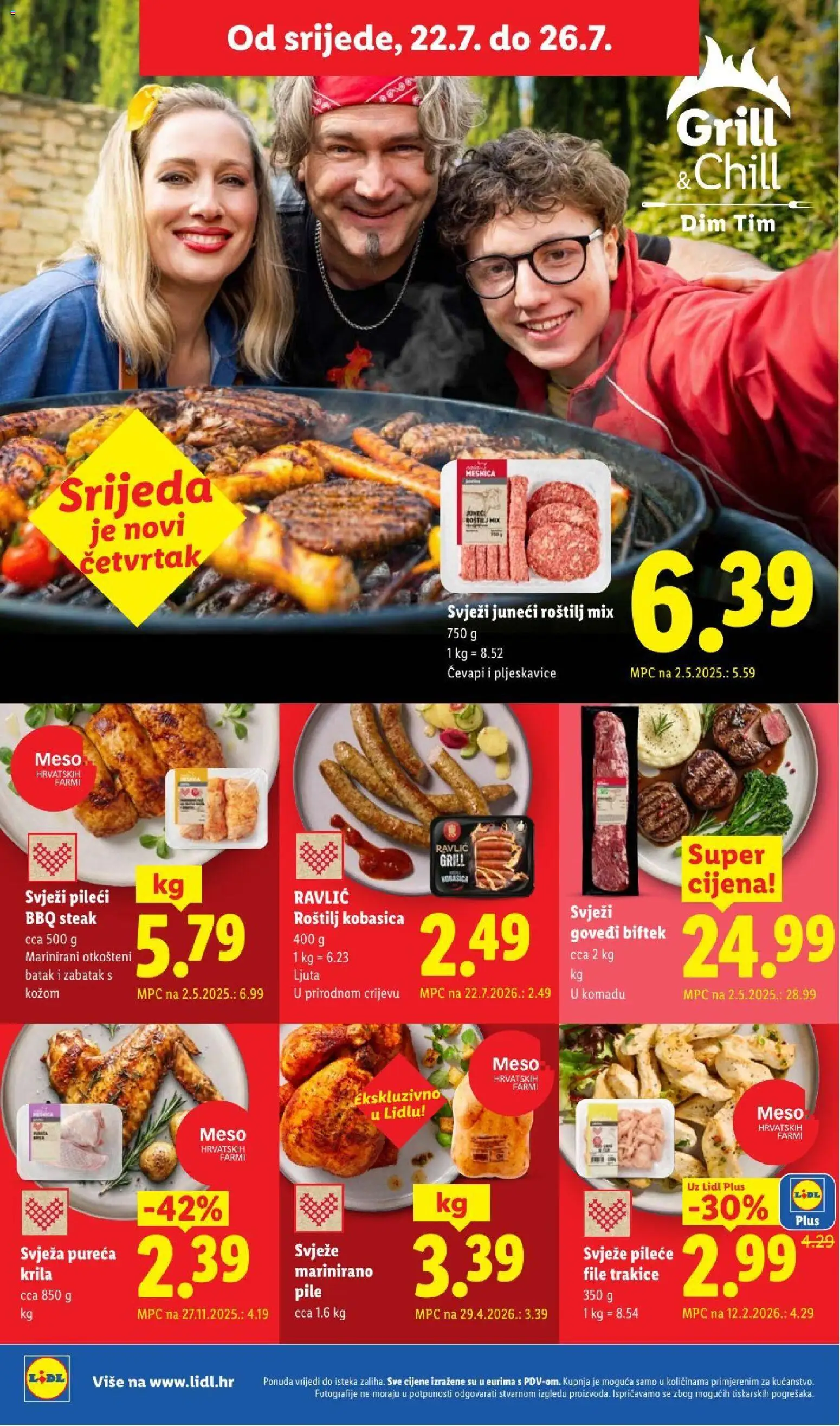 Lidl katalog | vrijedi od 20.07.2026 | Stranica: 54 | Proizvodi: Roštilj, Biftek, Meso, Pljeskavice