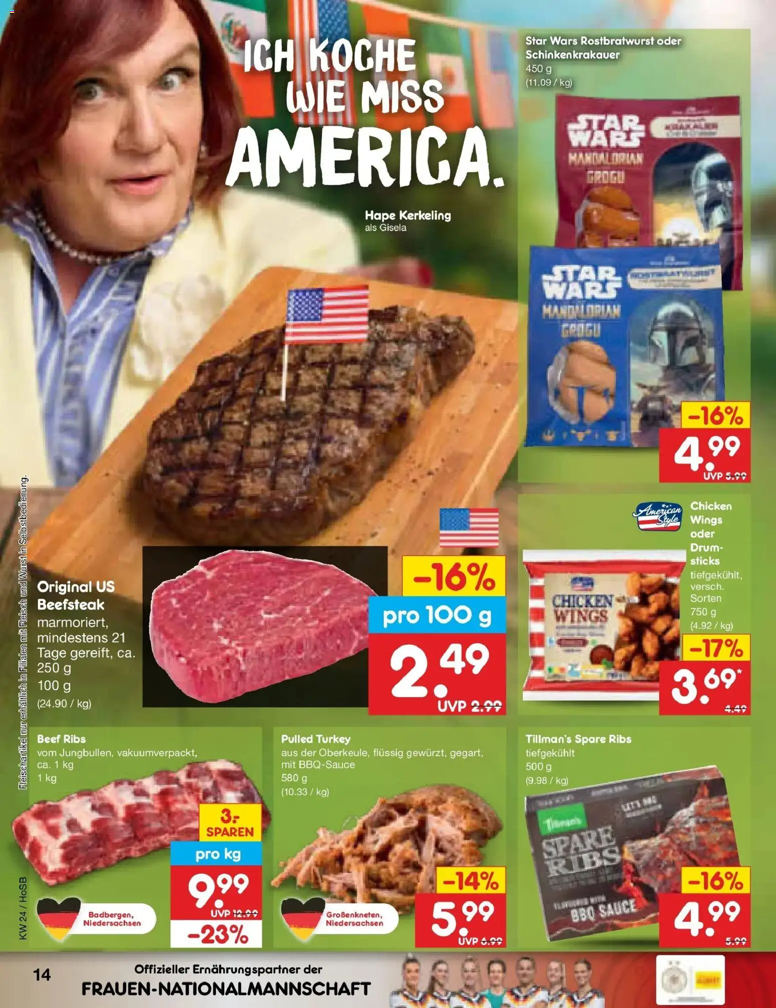 Netto Marken-Discount Prospekt Hannover – gültig ab 08.06.2026 | Seite: 22 | Produkte: Spare ribs, Wurst, Fleisch